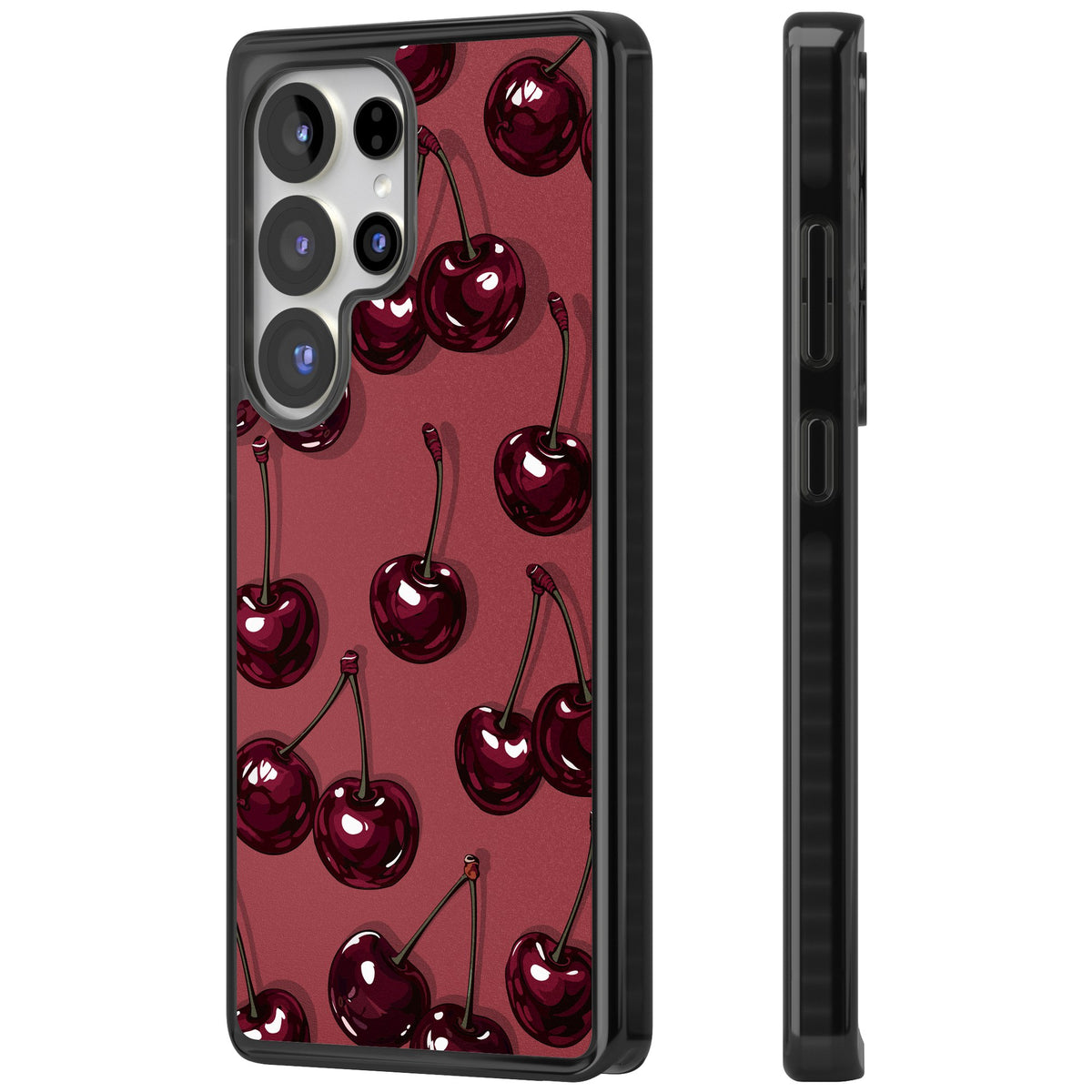 Cherry Rebel Samsung S25 Ultra / Samsung S26 Ultra Impact Black Phone Case side