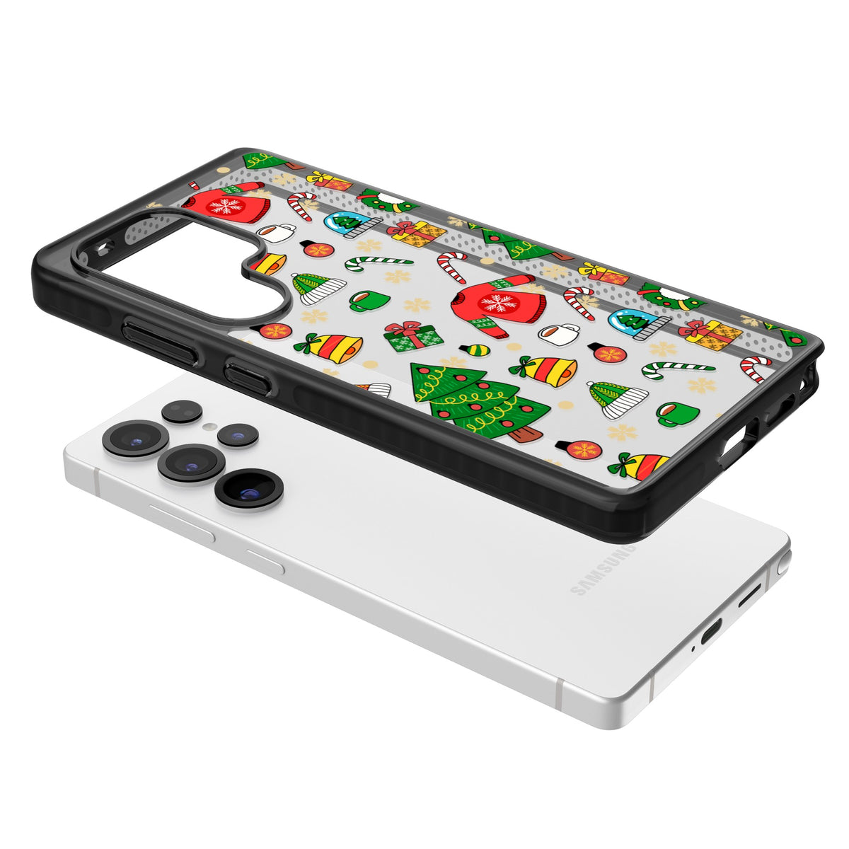 Holiday Medley Samsung S25 Ultra / Samsung S26 Ultra Impact Black Phone Case angled