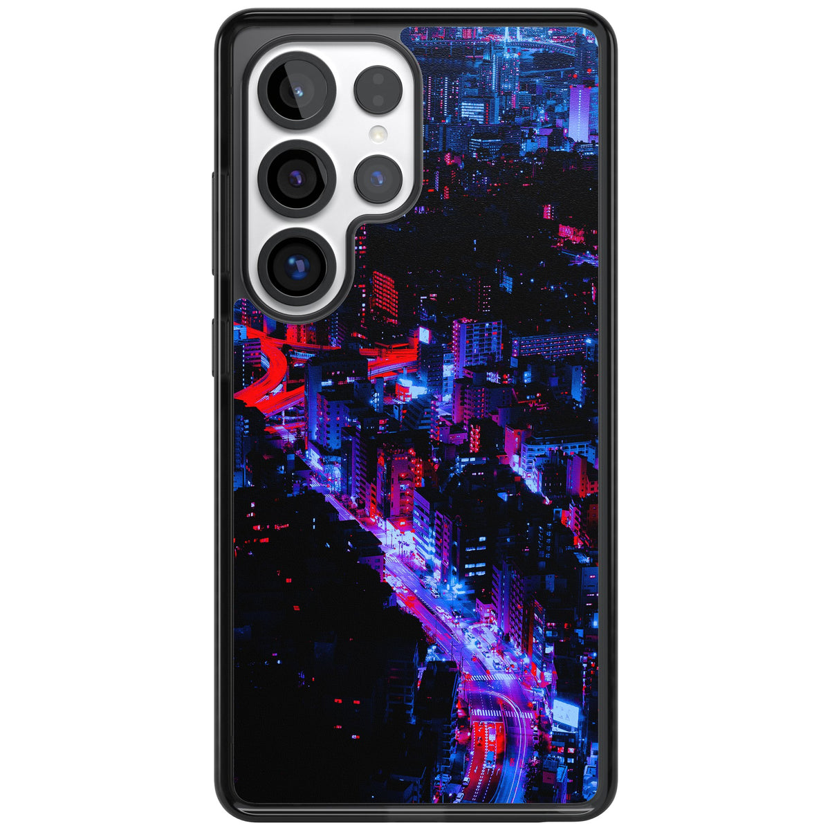 Neon Cityscape Samsung S25 Ultra / Samsung S26 Ultra Impact Black Phone Case front