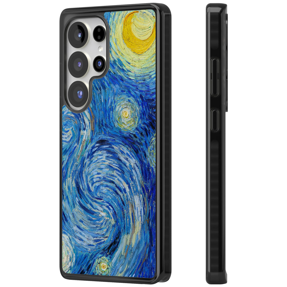 The Starry Night By Vincent Van Gogh Samsung S25 Ultra / Samsung S26 Ultra Impact Black Phone Case side