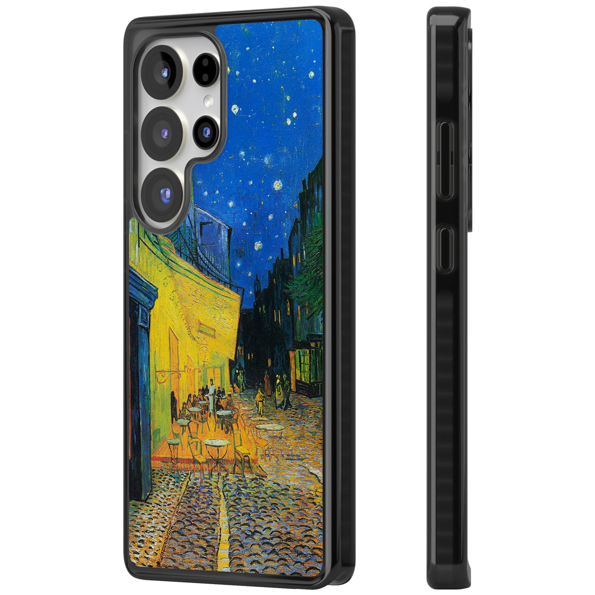 Café Terrace At Night Samsung S25 Ultra / Samsung S26 Ultra Impact Black Phone Case side