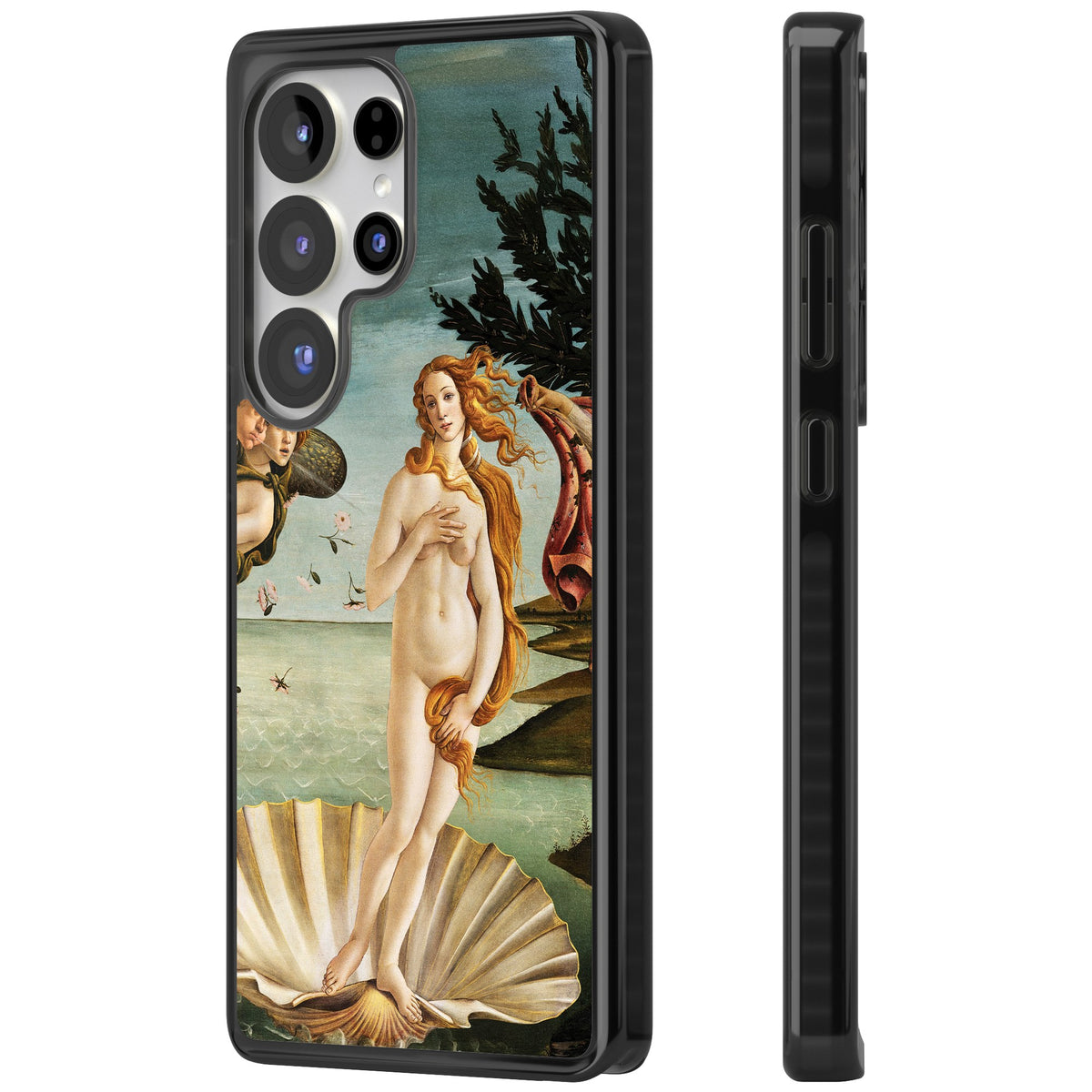 The Birth of Venus - Sandro Botticelli Samsung S25 Ultra / Samsung S26 Ultra Impact Black Phone Case side