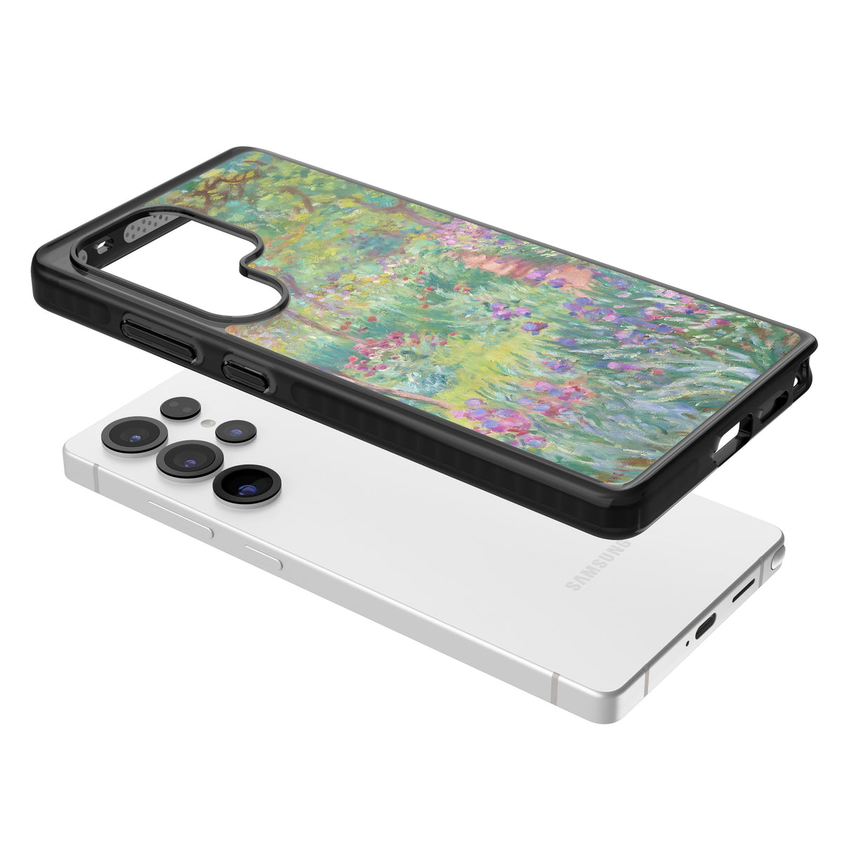 Garden in Giverny Samsung S25 Ultra / Samsung S26 Ultra Impact Black Phone Case angled