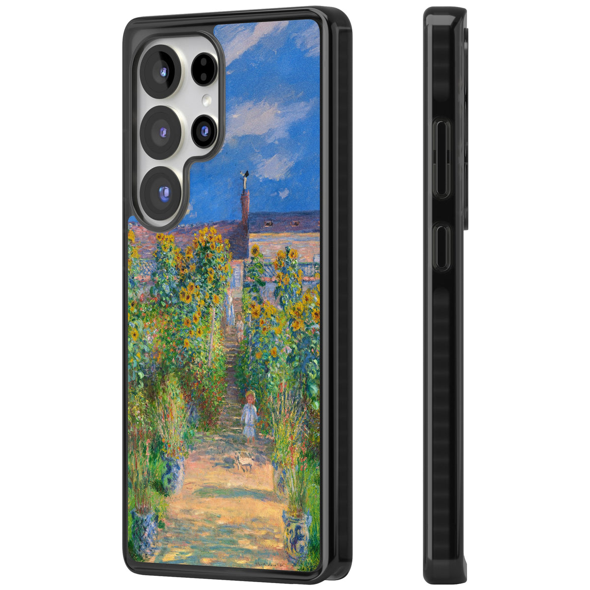 Garden at Vetheuil Samsung S25 Ultra / Samsung S26 Ultra Impact Black Phone Case side