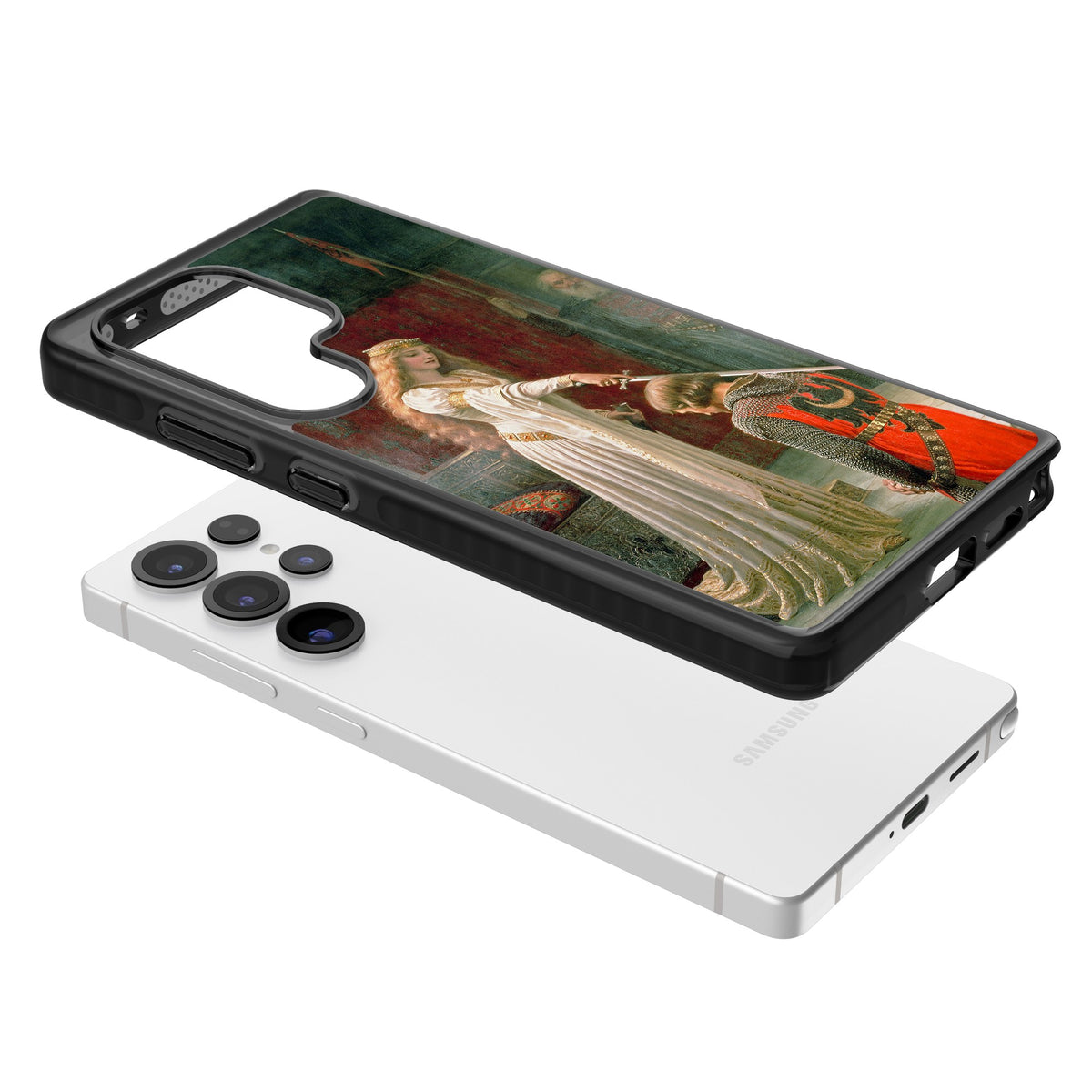 The Accolade Samsung S25 Ultra / Samsung S26 Ultra Impact Black Phone Case angled
