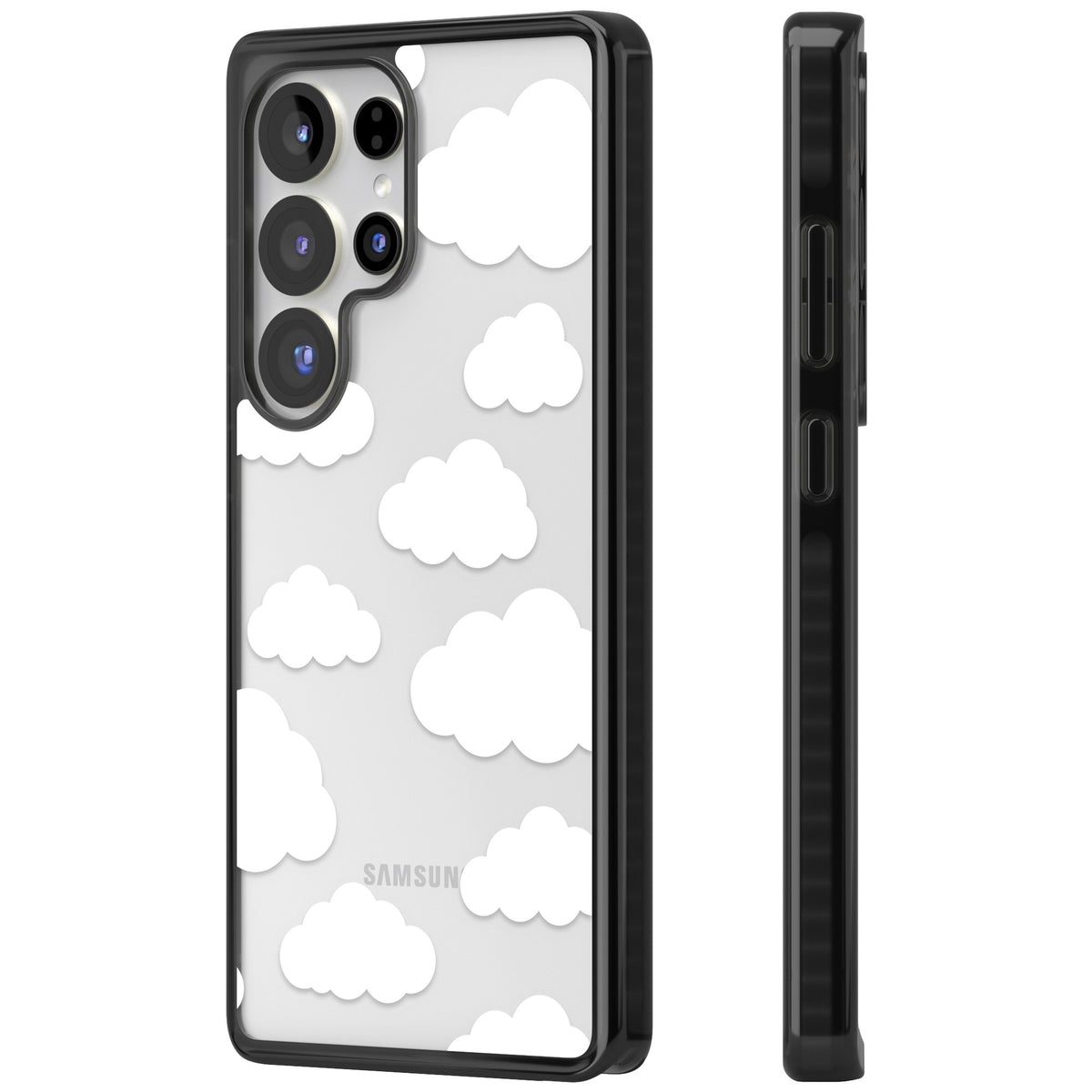Cloud Pattern Samsung S25 Ultra / Samsung S26 Ultra Impact Black Phone Case side