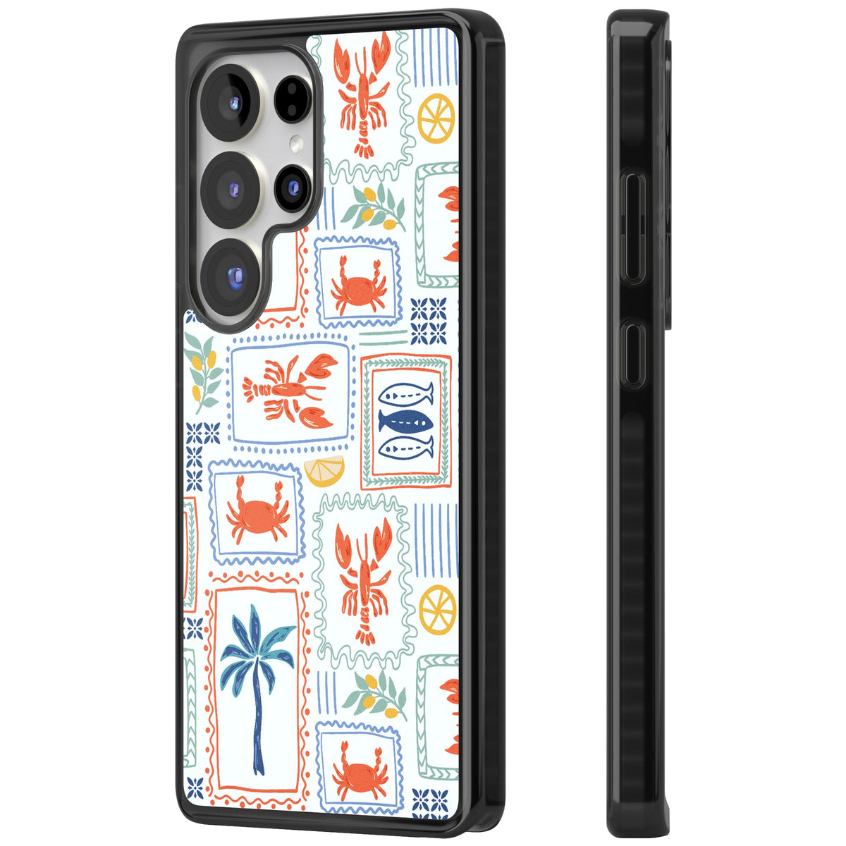 Seaside Stamps Samsung S25 Ultra / Samsung S26 Ultra Impact Black Phone Case side