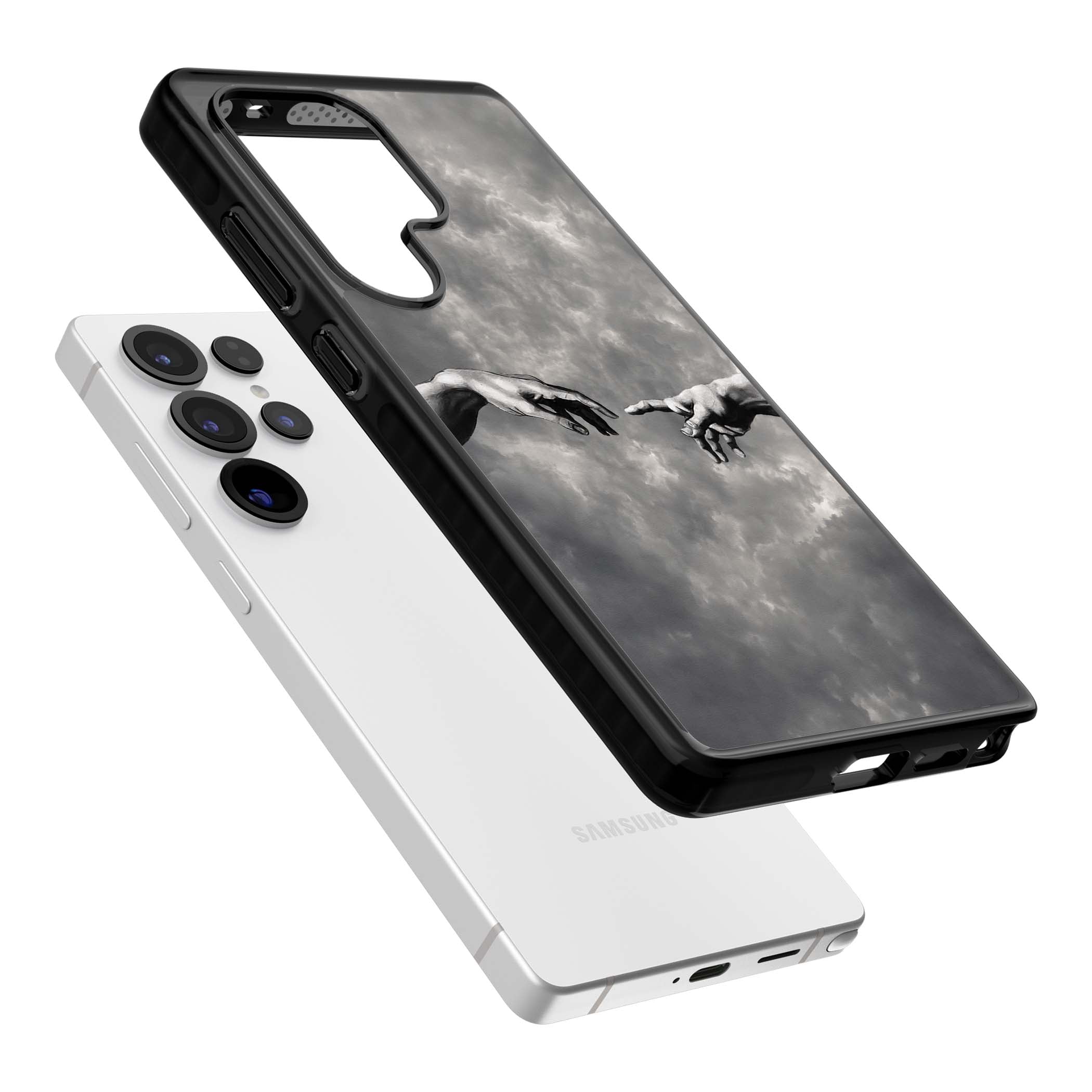 Creation art iPhone case | Black Impact case for Samsung Galaxy S25 Ultra
