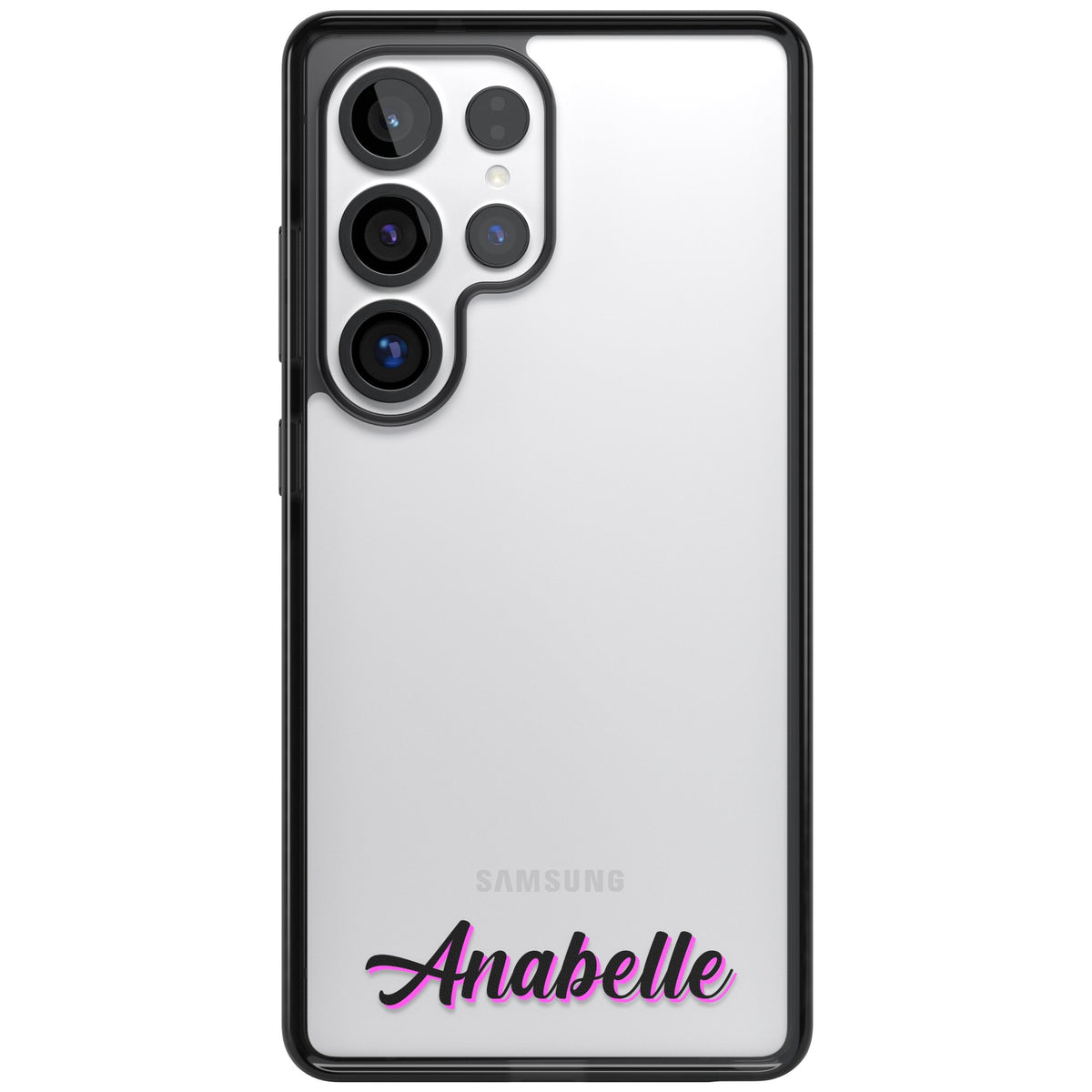 Personalised Cute Bottom Name Samsung S25 Ultra / Samsung S26 Ultra Impact Black Phone Case front