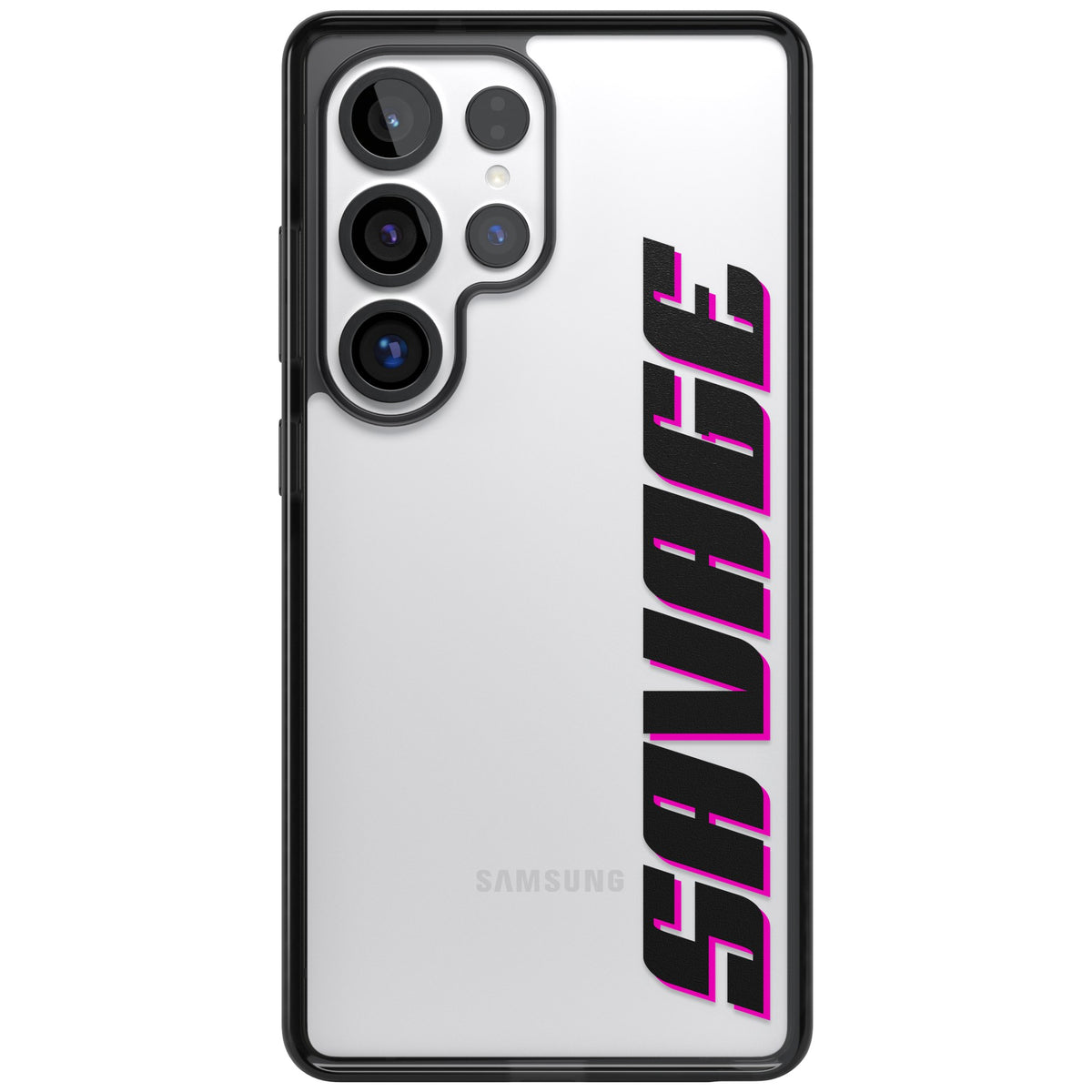 Personalised Cool Vertical Name Samsung S25 Ultra / Samsung S26 Ultra Impact Black Phone Case front