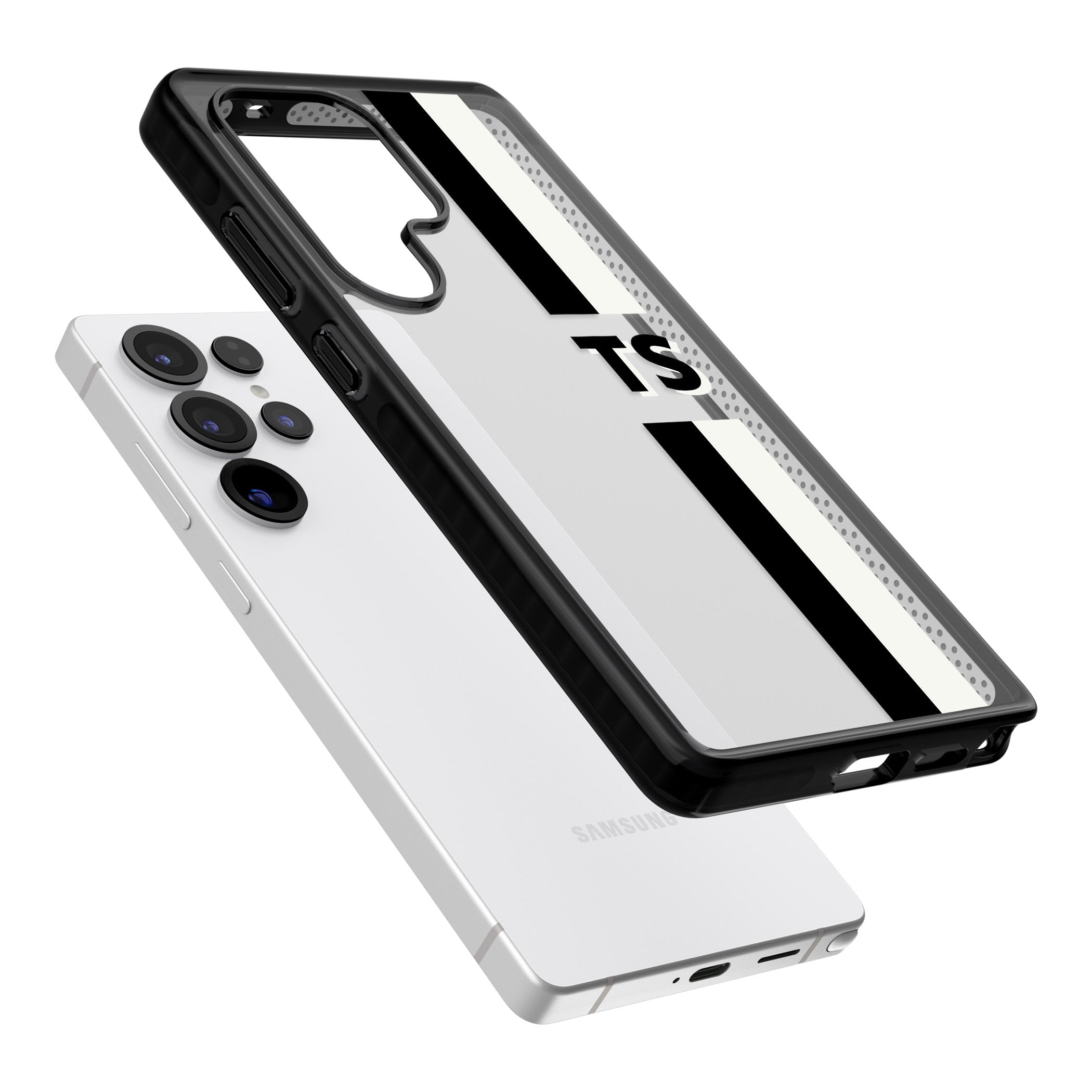 Personalised Black And White Stripe