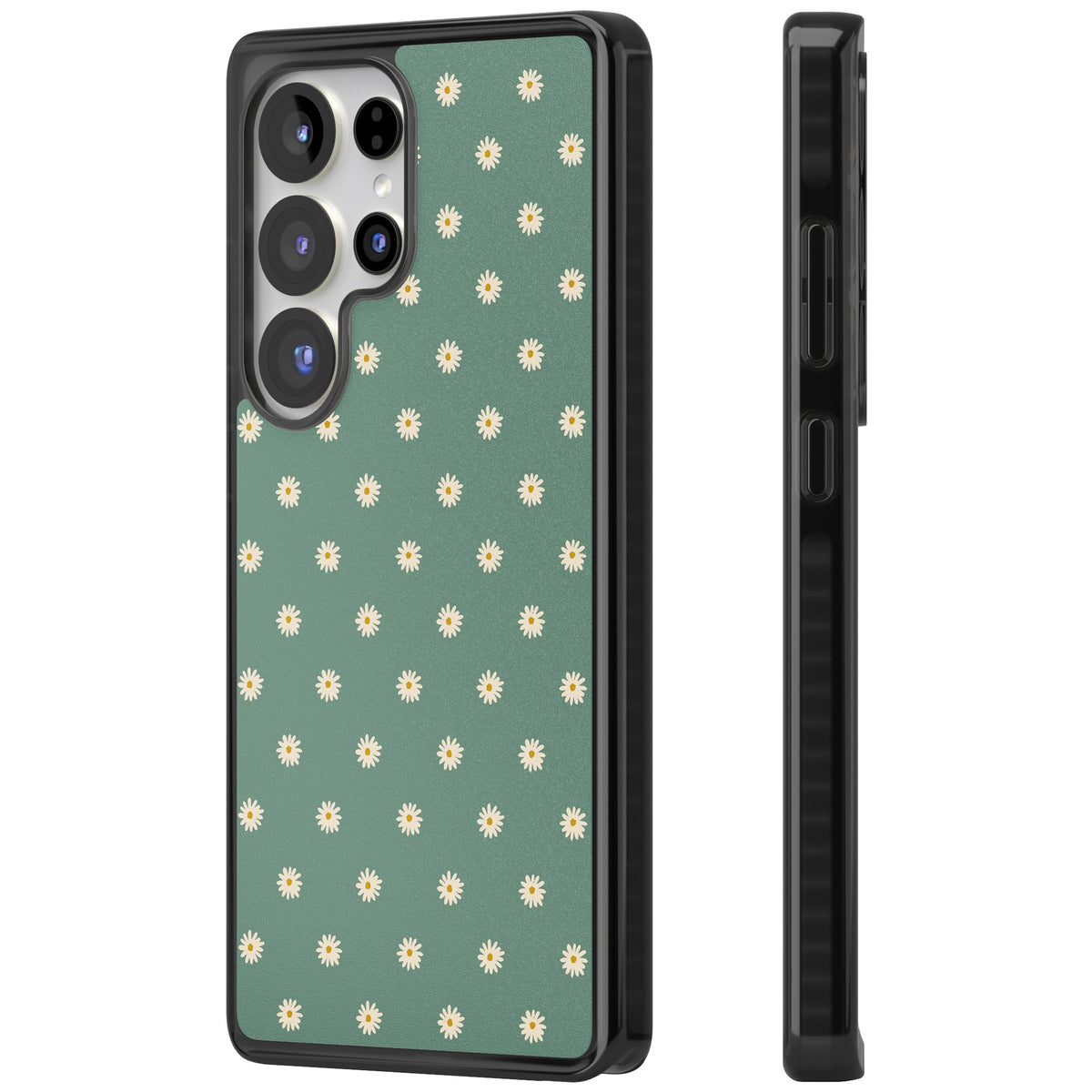 Sage Daisy Floral Samsung S25 Ultra / Samsung S26 Ultra Impact Black Phone Case side