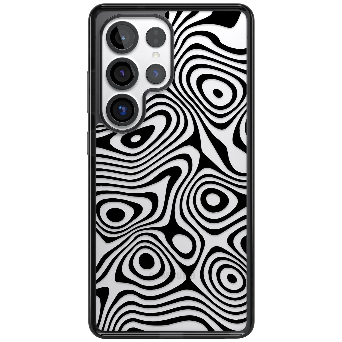 Dark Topographic Map Samsung S25 Ultra / Samsung S26 Ultra Impact Black Phone Case front