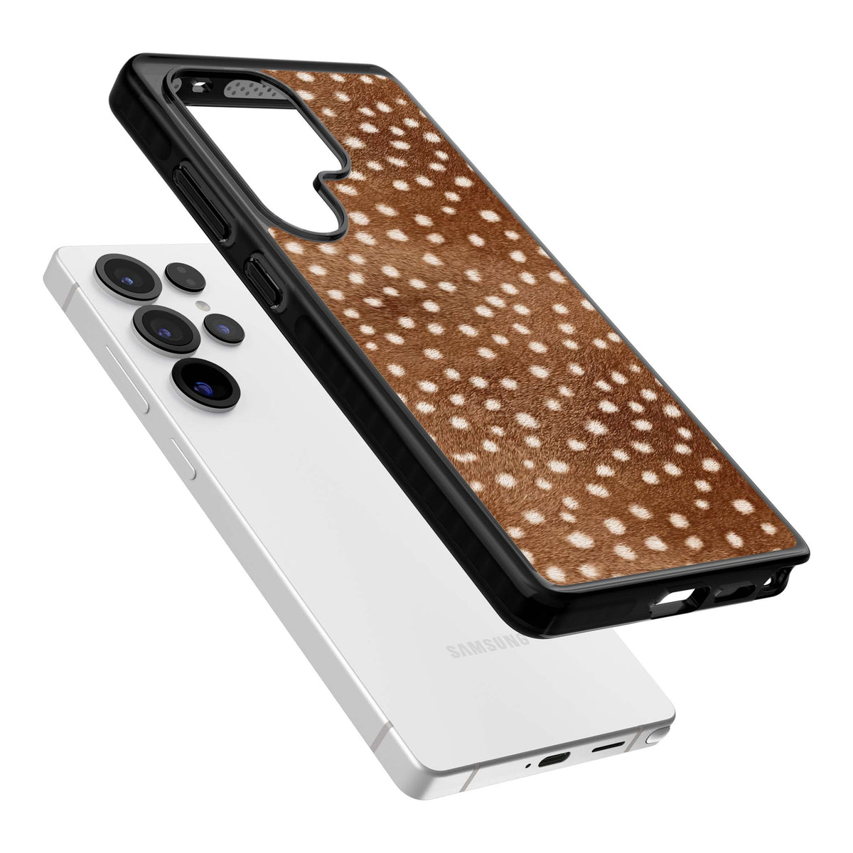 Deer Print animals iPhone case | Black Impact case for Samsung Galaxy S25 Ultra