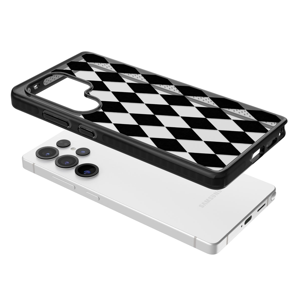 Black Diamonds Samsung S25 Ultra / Samsung S26 Ultra Impact Black Phone Case angled
