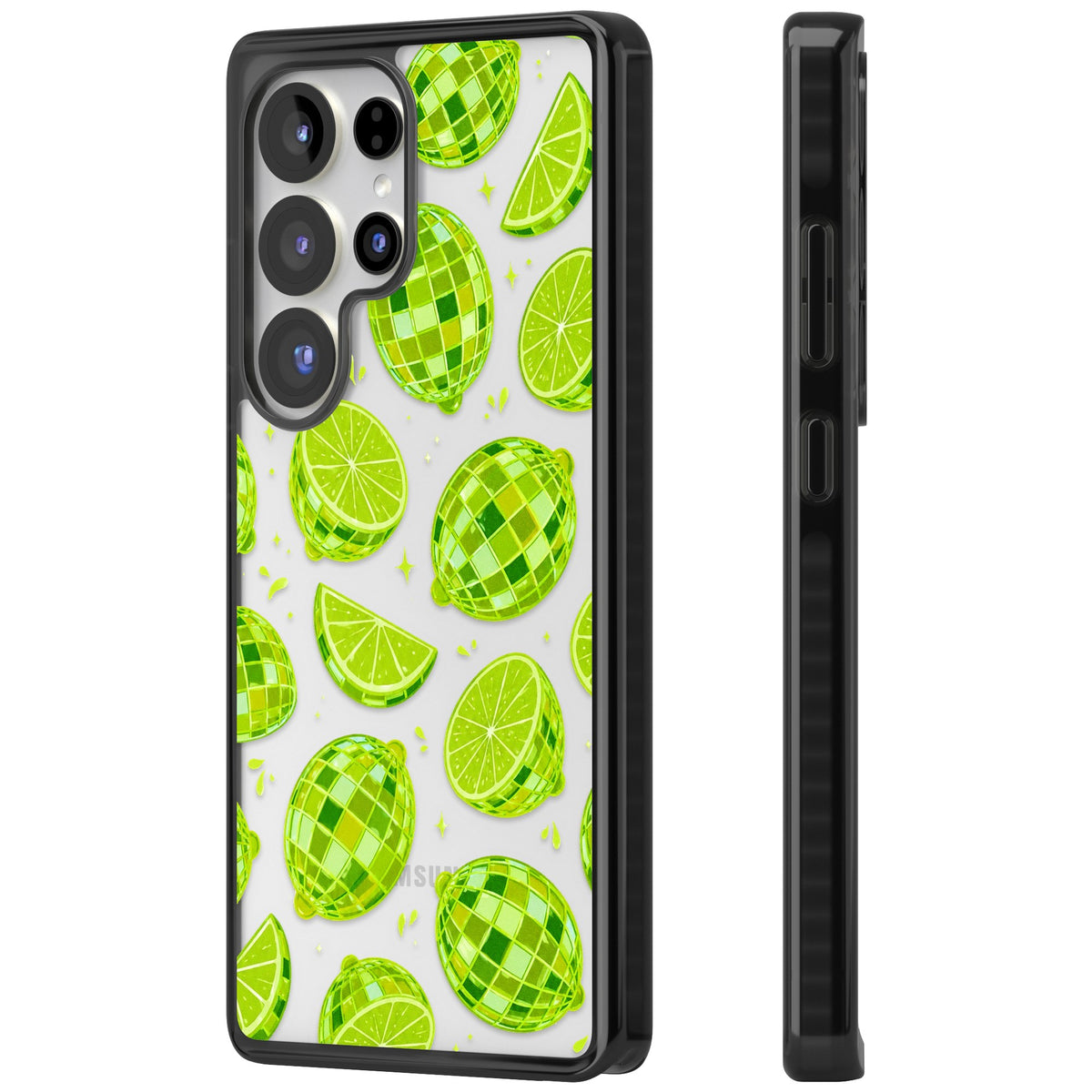 Disco Limes Samsung S25 Ultra / Samsung S26 Ultra Impact Black Phone Case side