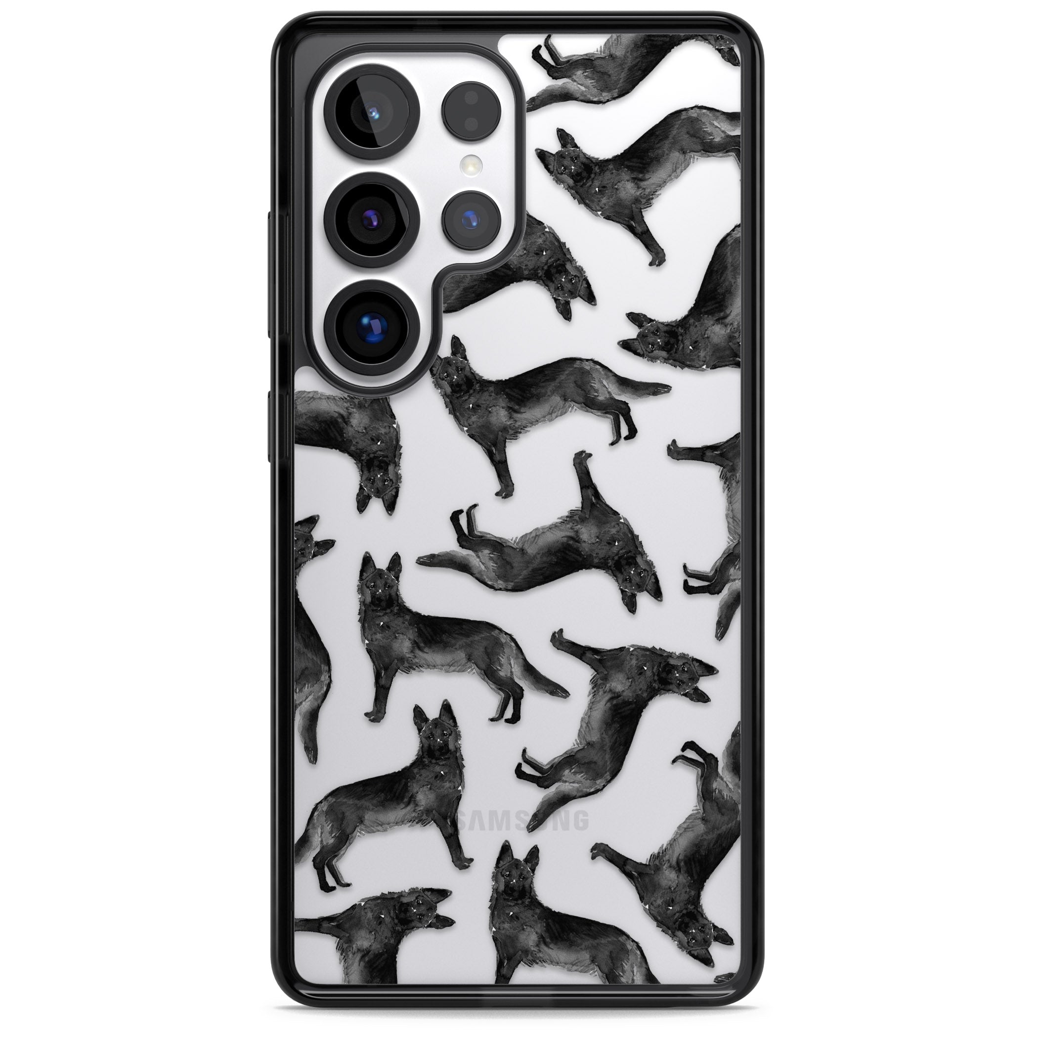 German Shepherd Pattern Black