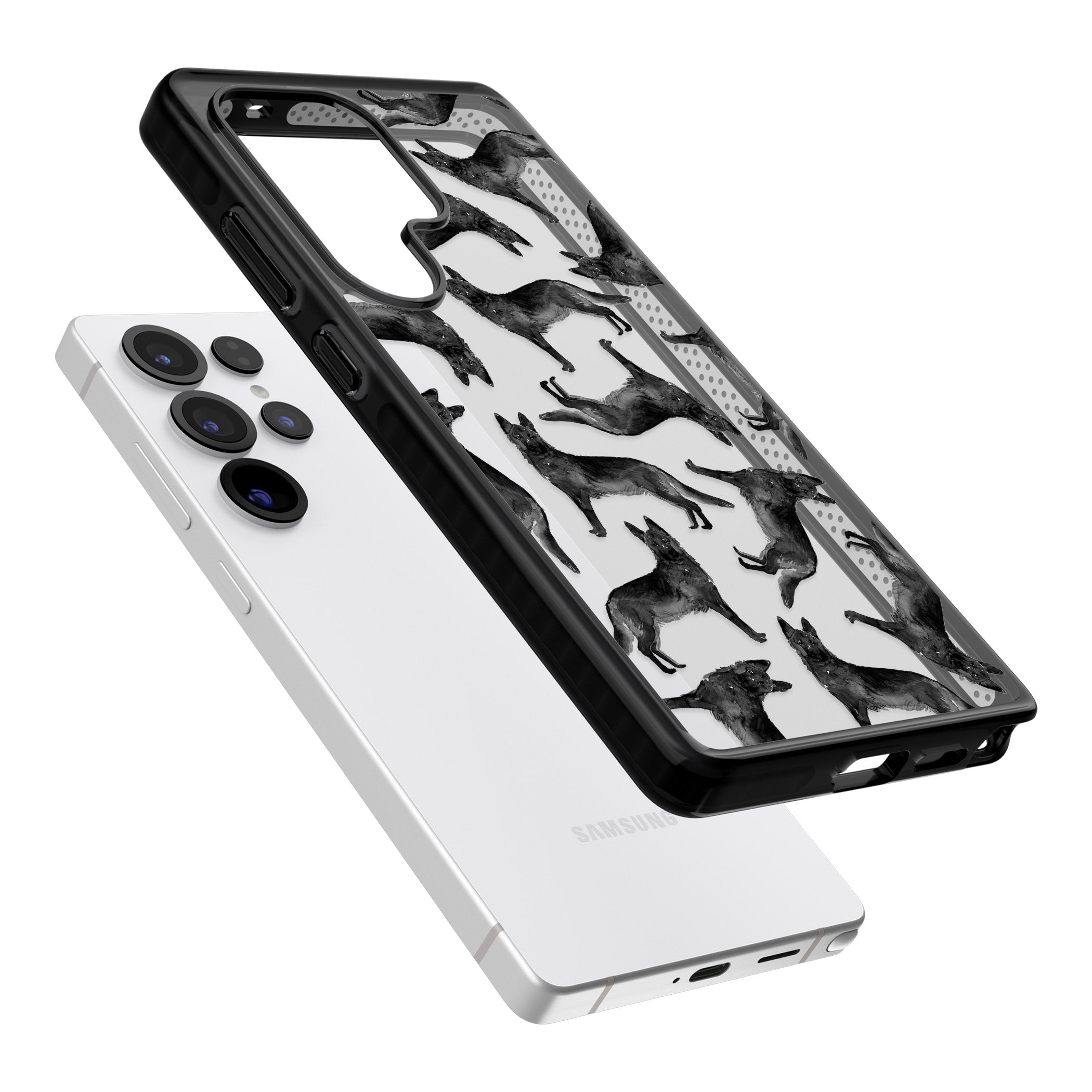 German Shepherd Pattern Black