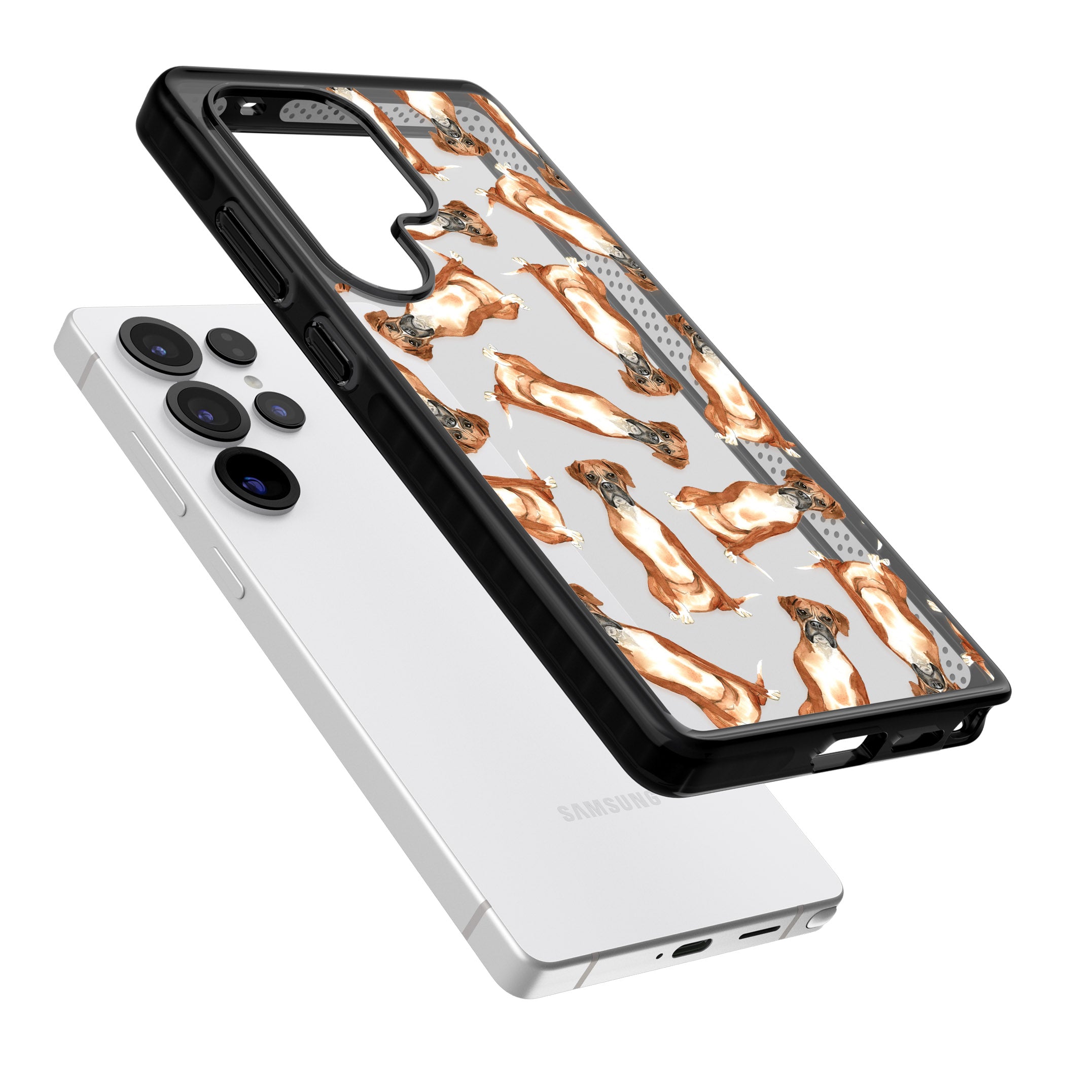 Boxer Watercolor Dog Pattern