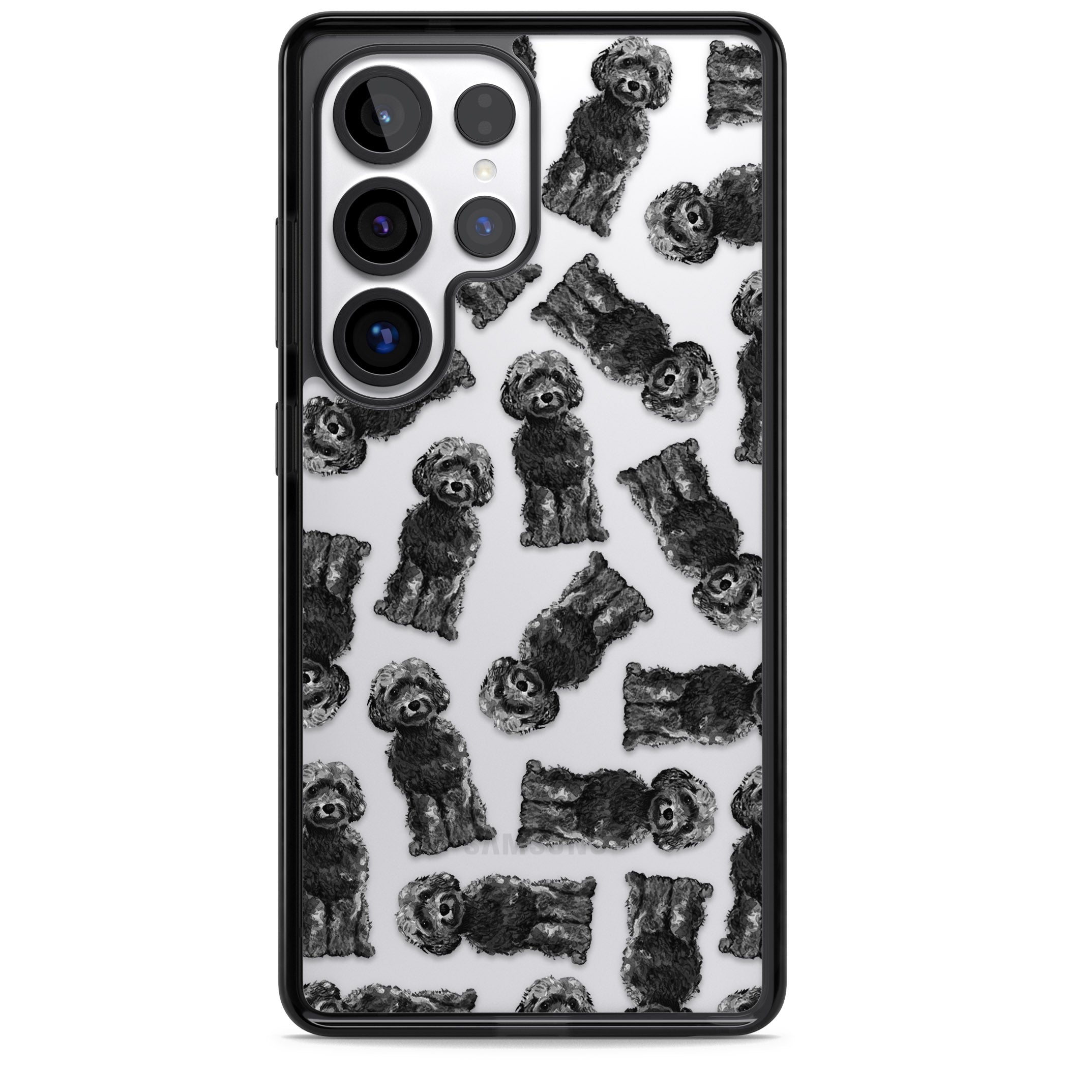 Black Cockapoo Watercolor