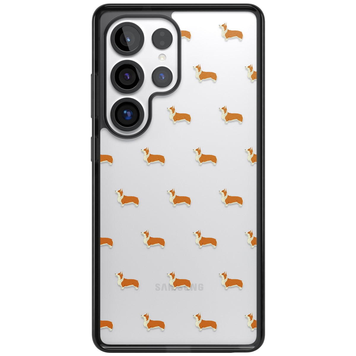 Pembroke Welsh Corgi Pattern Samsung S25 Ultra / Samsung S26 Ultra Impact Black Phone Case front