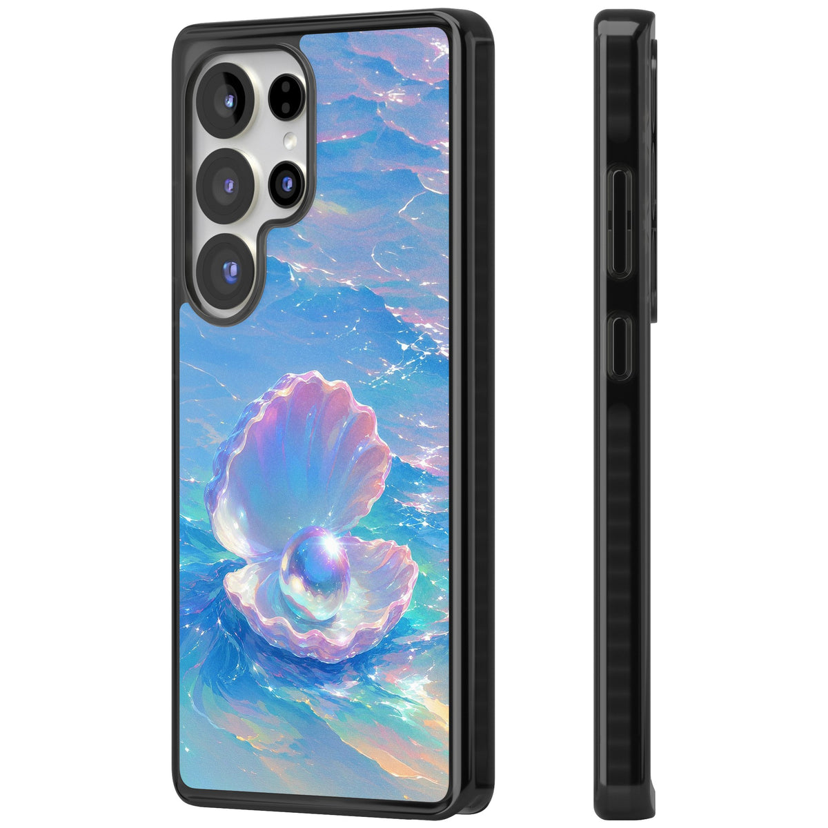 The Pearl Clam Samsung S25 Ultra / Samsung S26 Ultra Impact Black Phone Case side