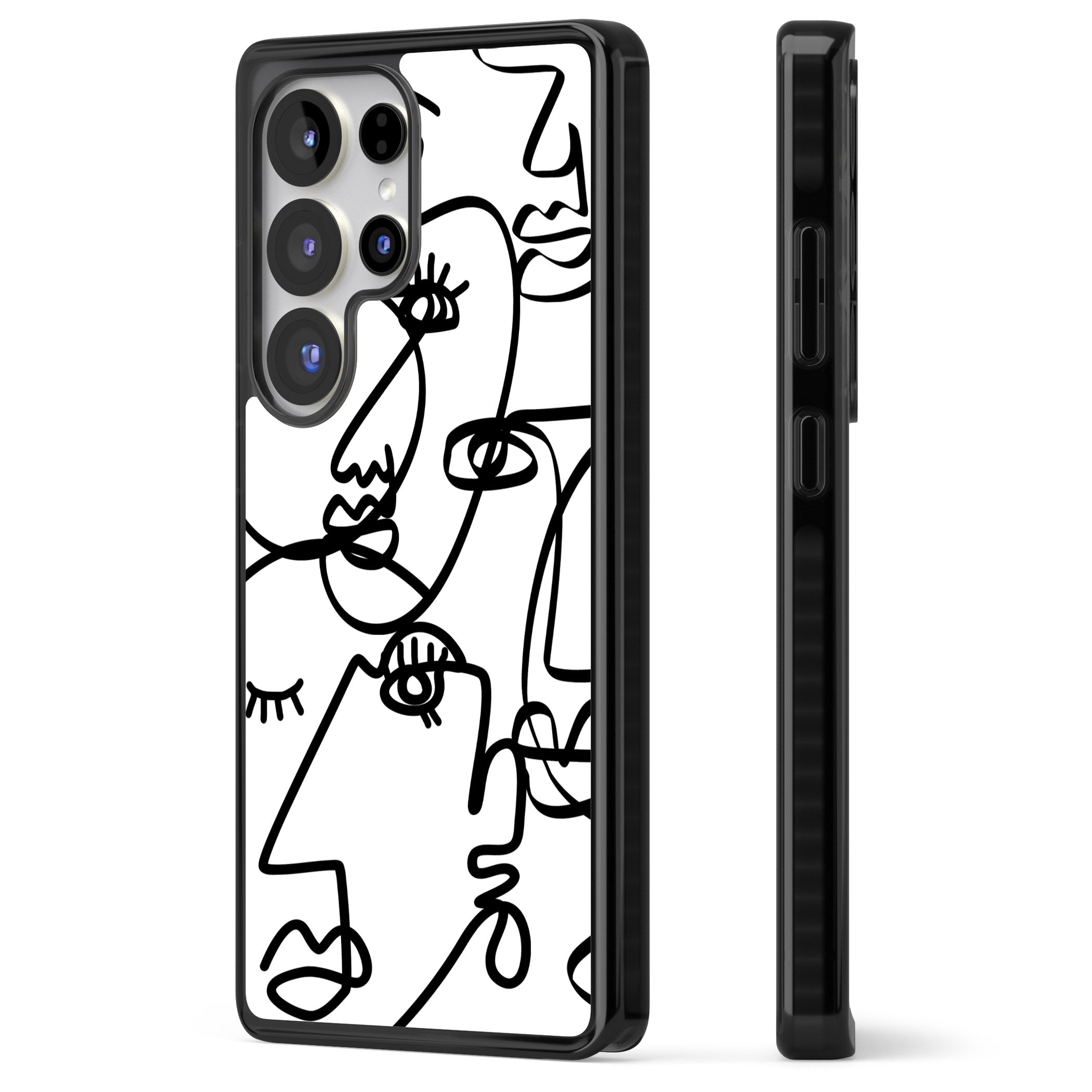 Abstract Line Art Black White