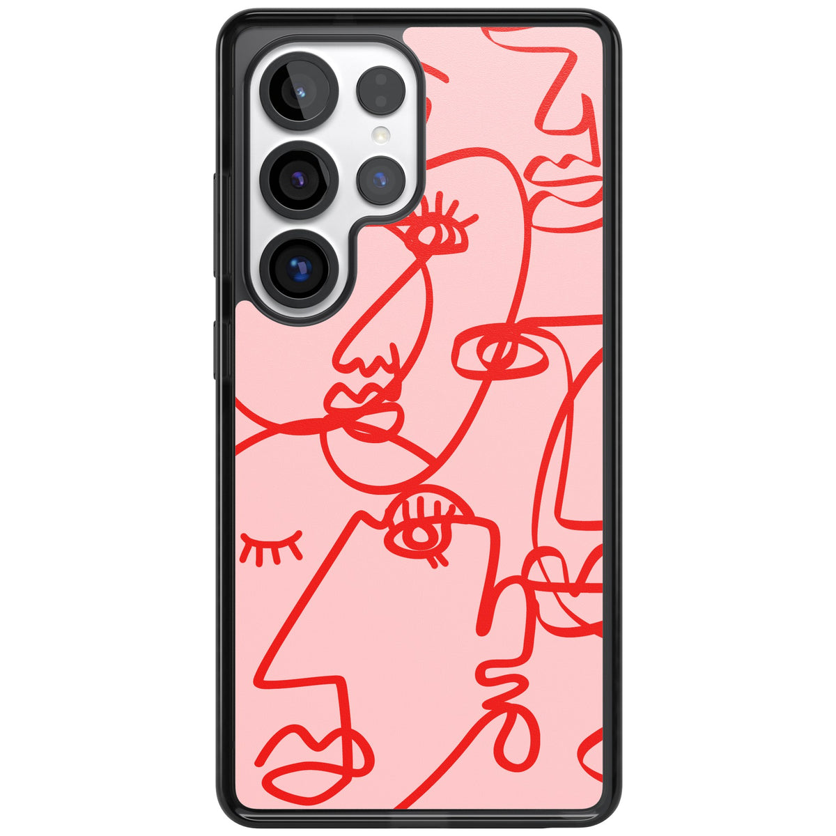 Red Line Art Samsung S25 Ultra / Samsung S26 Ultra Impact Black Phone Case front