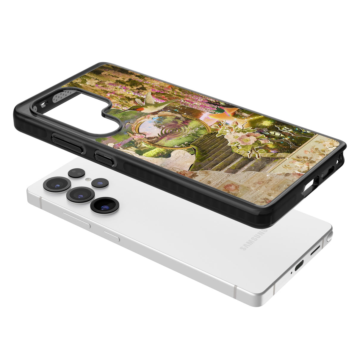 Fairy Portal Samsung S25 Ultra / Samsung S26 Ultra Impact Black Phone Case angled