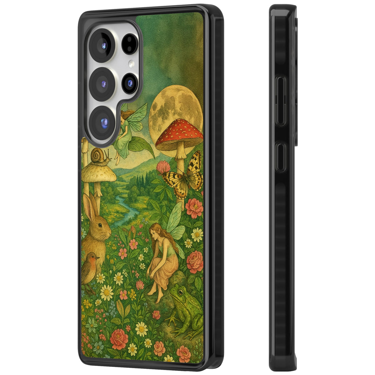 Fairies & Flowers Samsung S25 Ultra / Samsung S26 Ultra Impact Black Phone Case side