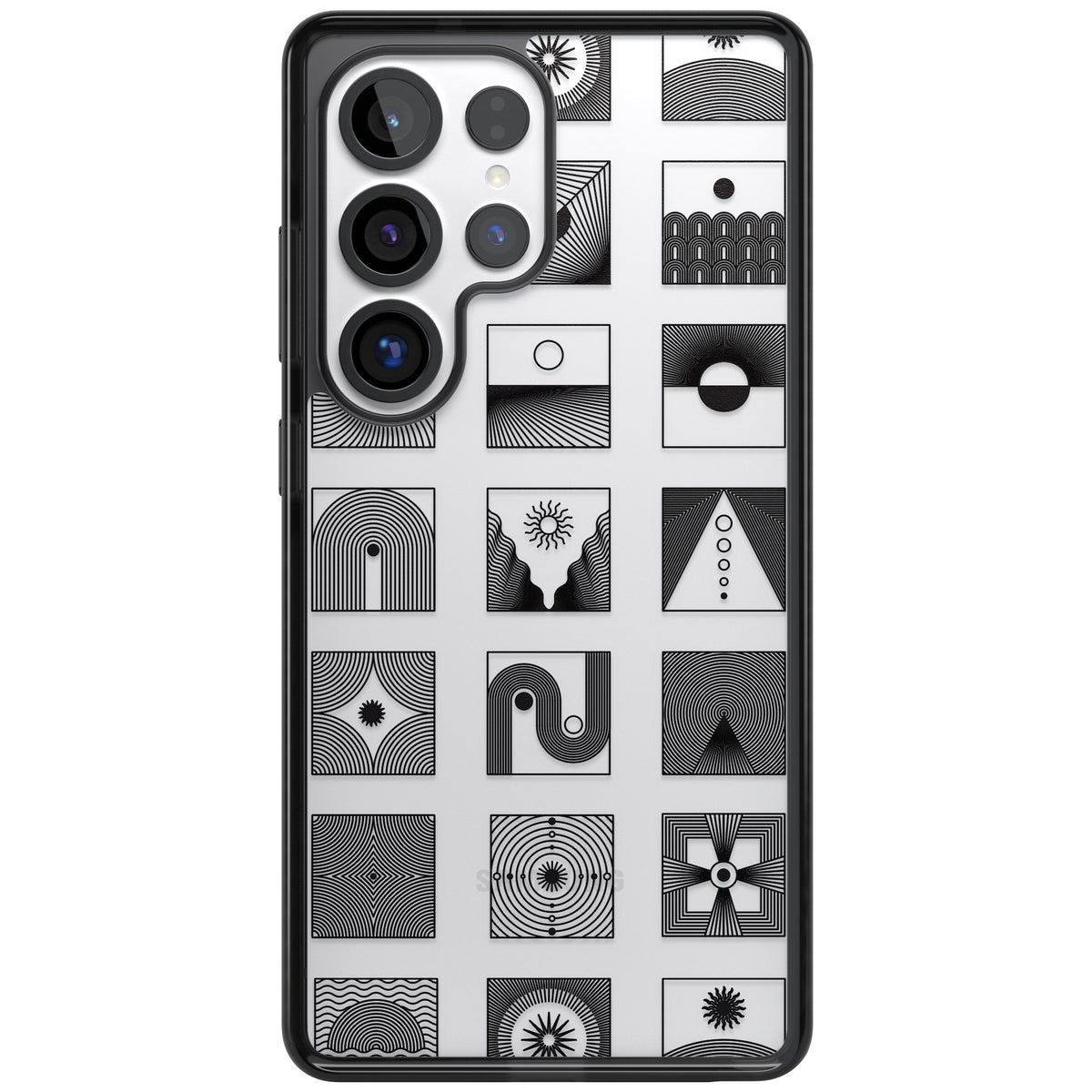 Abstract Geometric Samsung S25 Ultra / Samsung S26 Ultra Impact Black Phone Case front