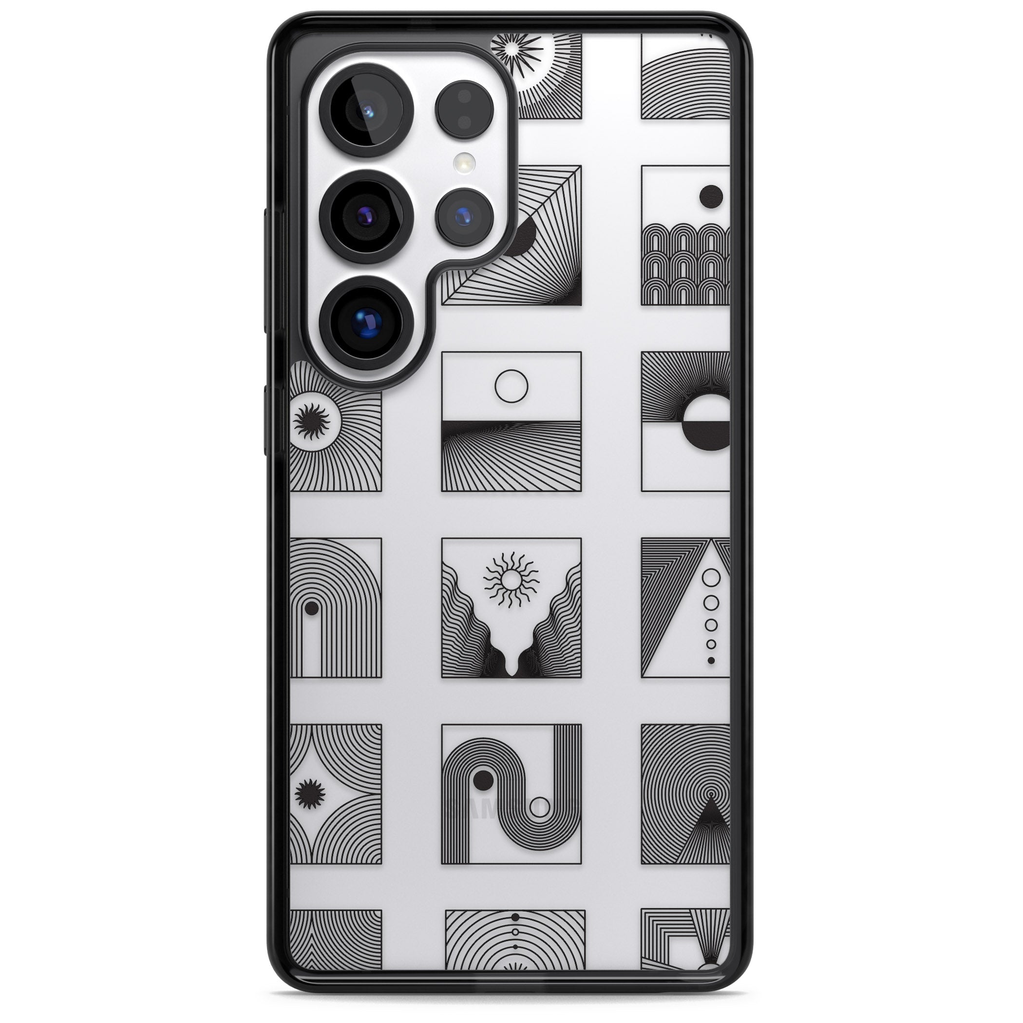 Geometric Pattern Trio: Artistic Blend