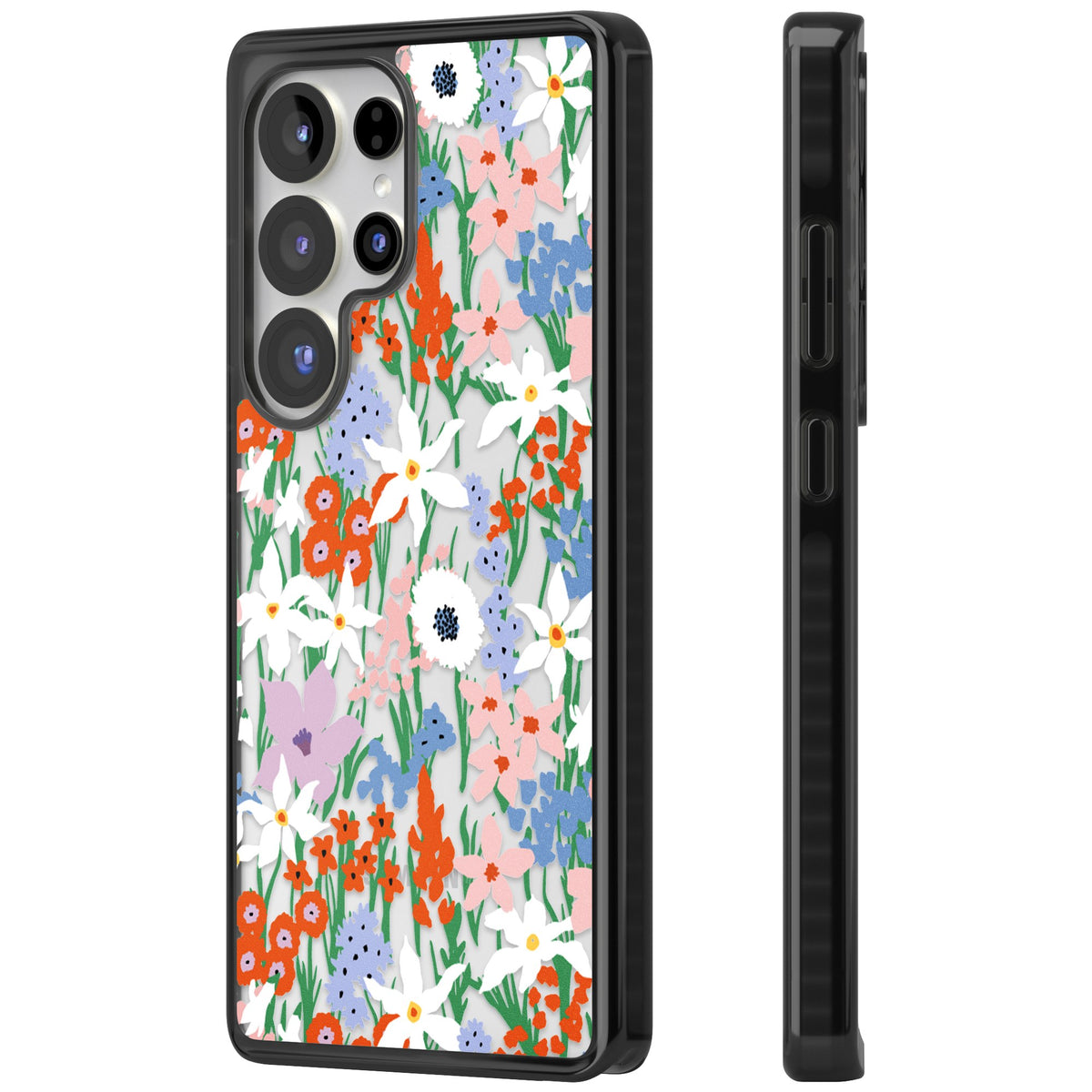 Floral Bouquet: Vibrant Blooms Samsung S25 Ultra / Samsung S26 Ultra Impact Black Phone Case side
