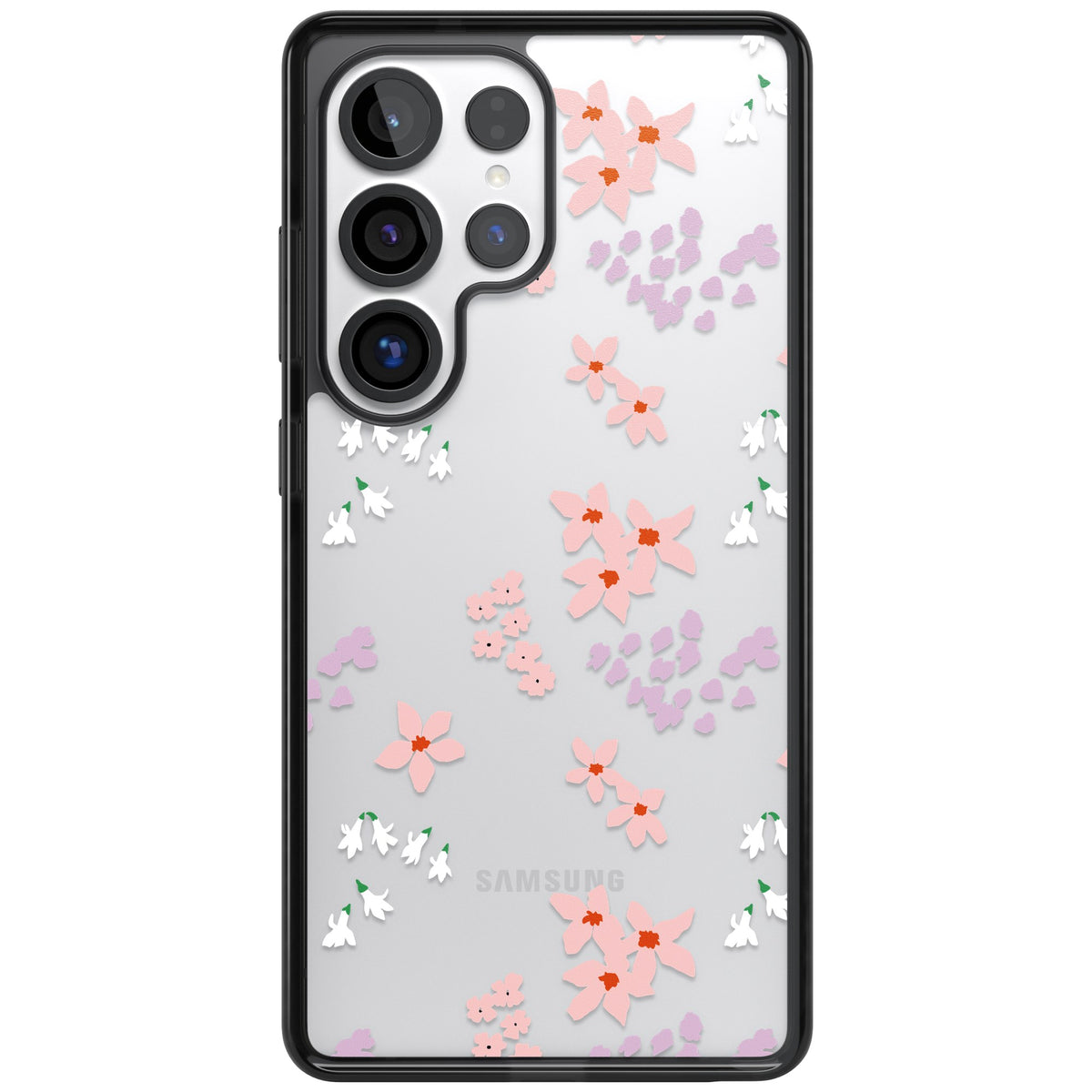 Rose & Violet Flower Mix Samsung S25 Ultra / Samsung S26 Ultra Impact Black Phone Case front