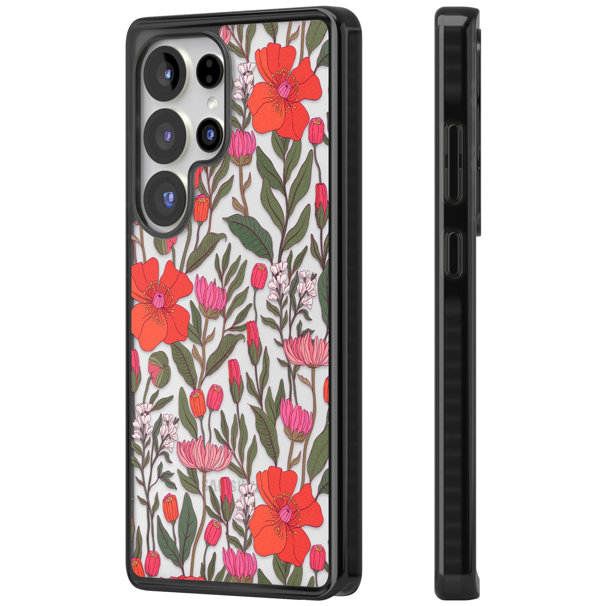 Peachy Floral Samsung S25 Ultra / Samsung S26 Ultra Impact Black Phone Case side