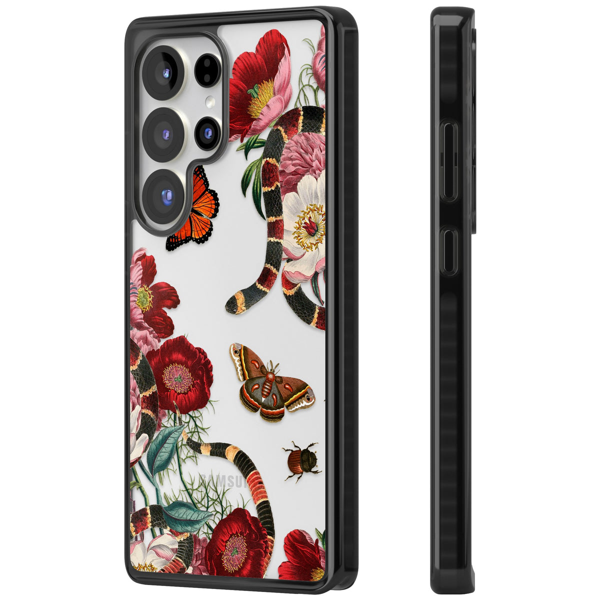 Botanical Snake Samsung S25 Ultra / Samsung S26 Ultra Impact Black Phone Case side