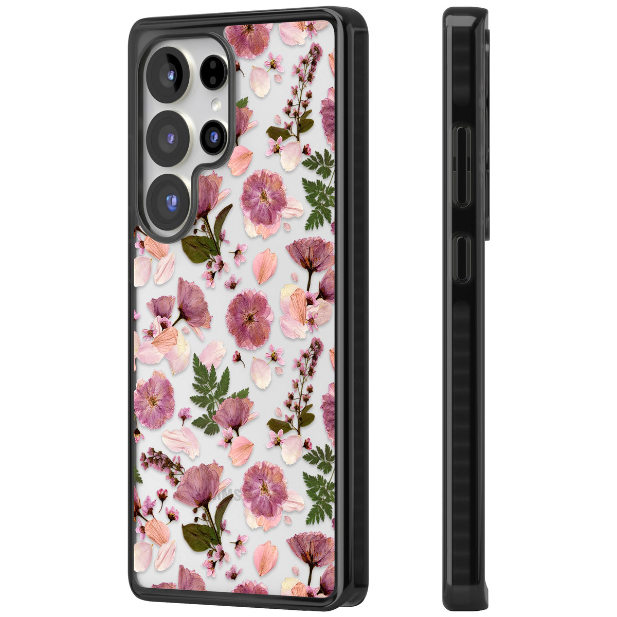 Botanical Blush Samsung S25 Ultra / Samsung S26 Ultra Impact Black Phone Case side