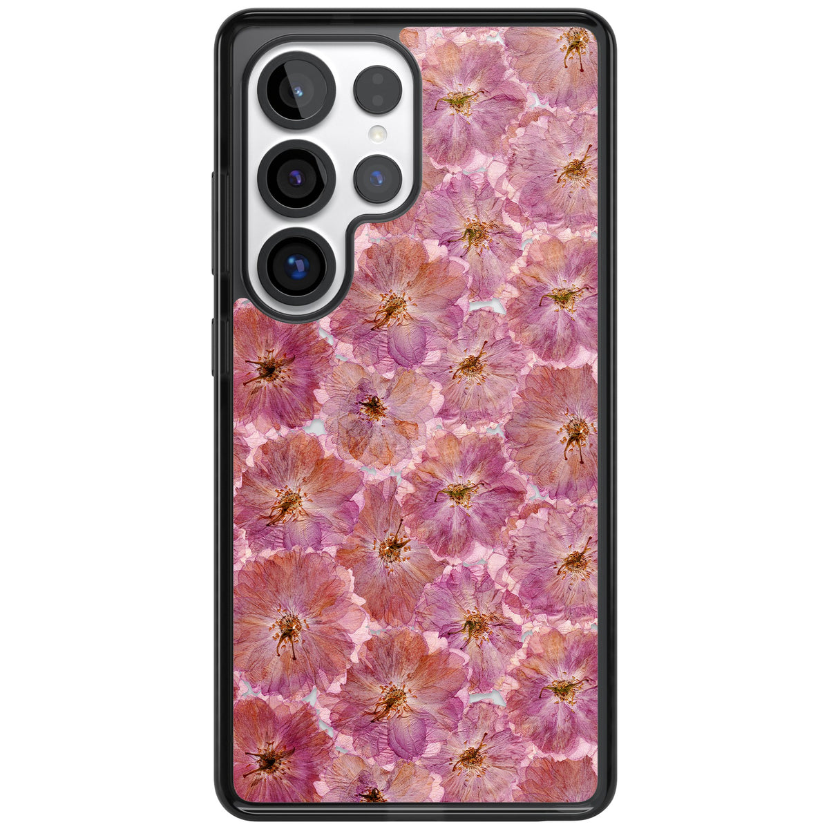 Large Pink Florals Samsung S25 Ultra / Samsung S26 Ultra Impact Black Phone Case front