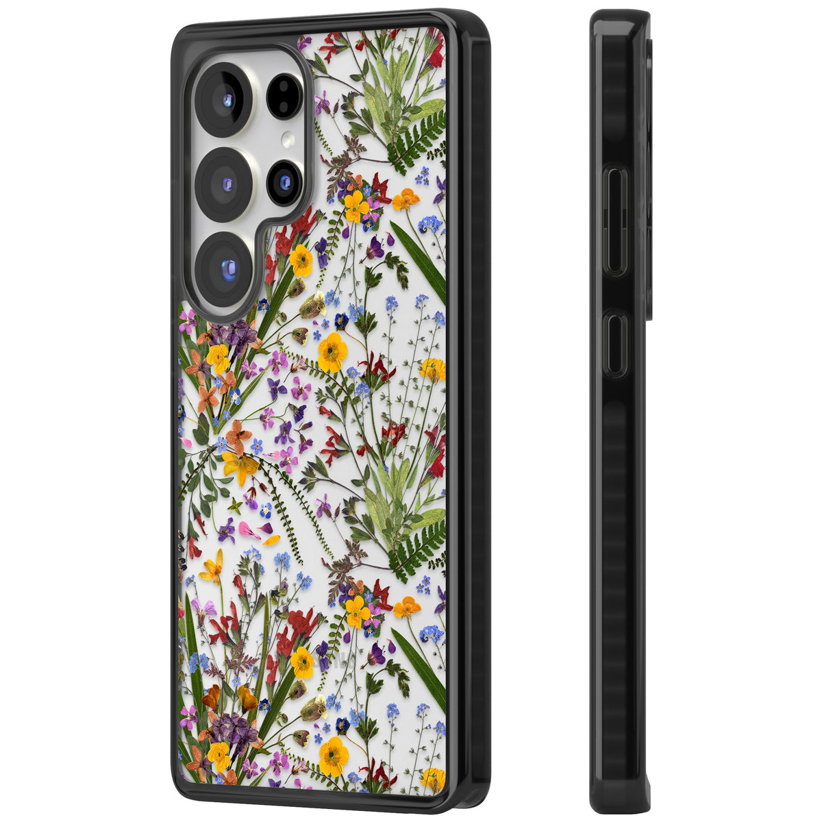 Wildflowers & Leaves Samsung S25 Ultra / Samsung S26 Ultra Impact Black Phone Case side