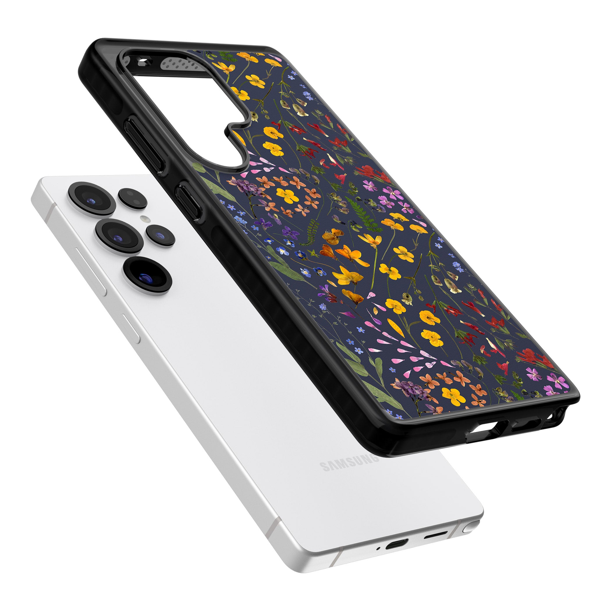 Wildflower Leaves Cluster Navy