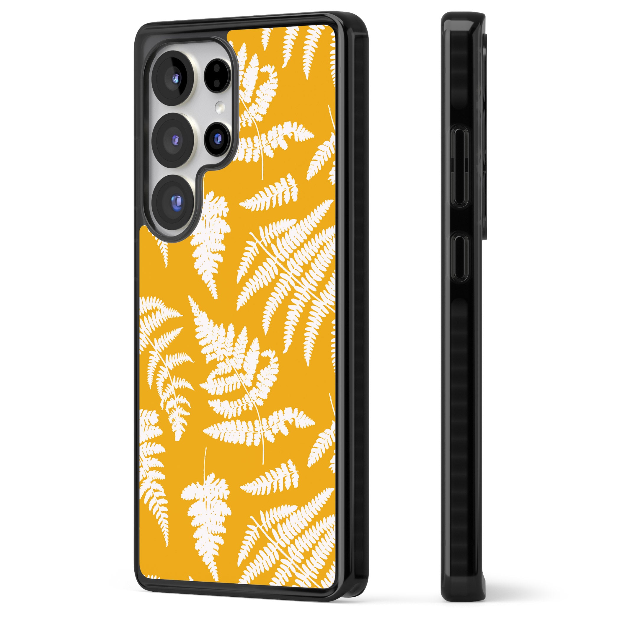 Fern Pattern On Yellow