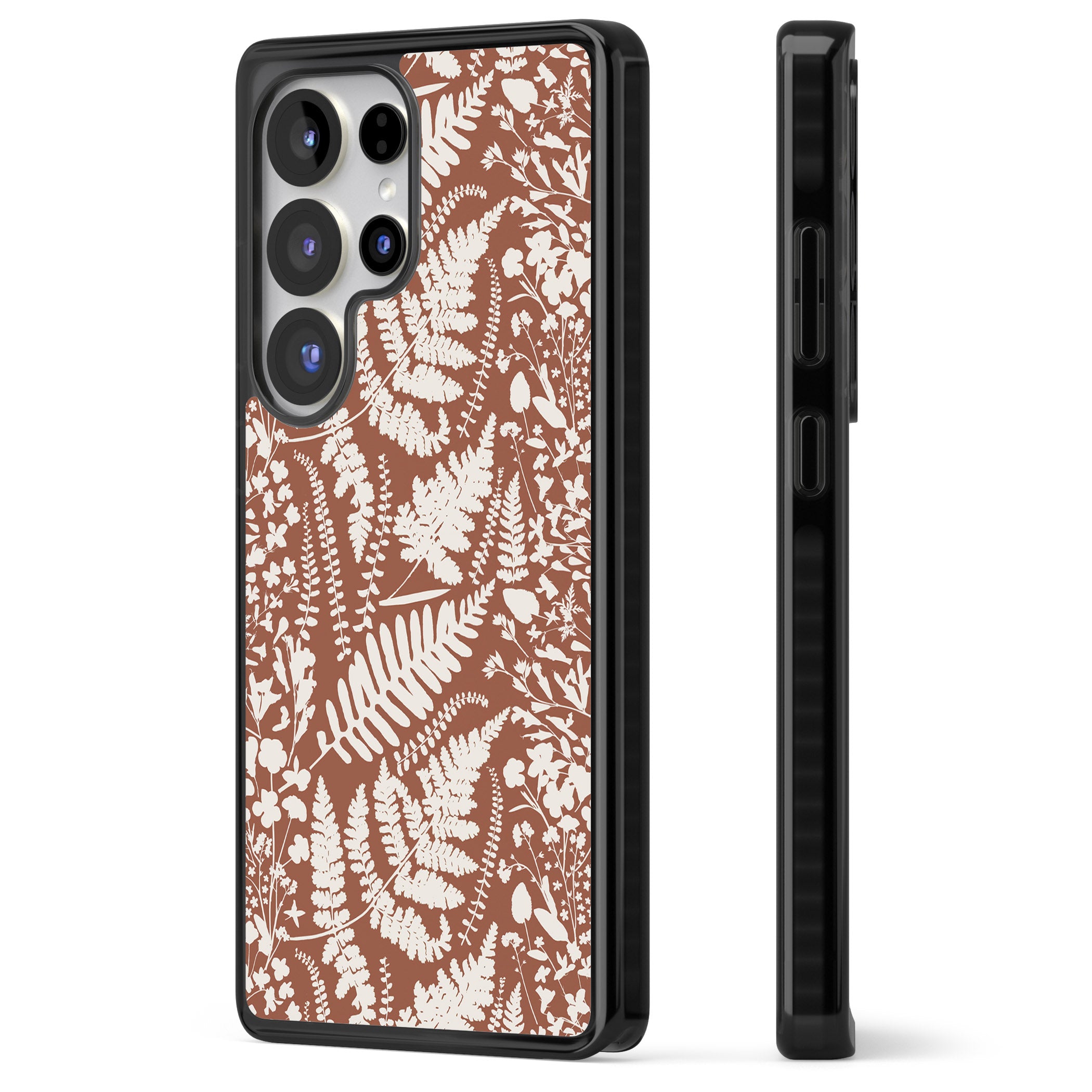 Wildflowers And Ferns On Terracotta