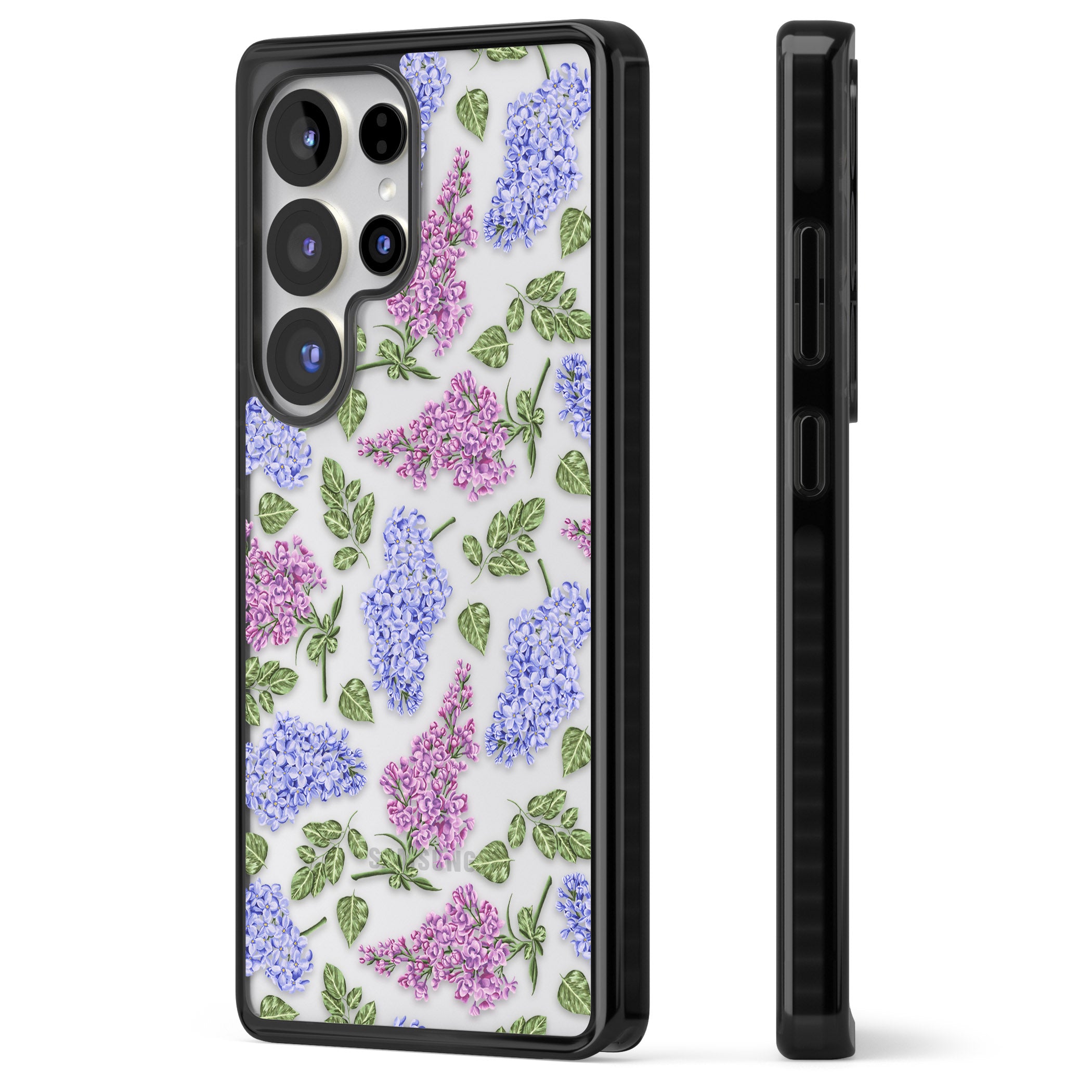 Purple Blossoms Transparent Floral