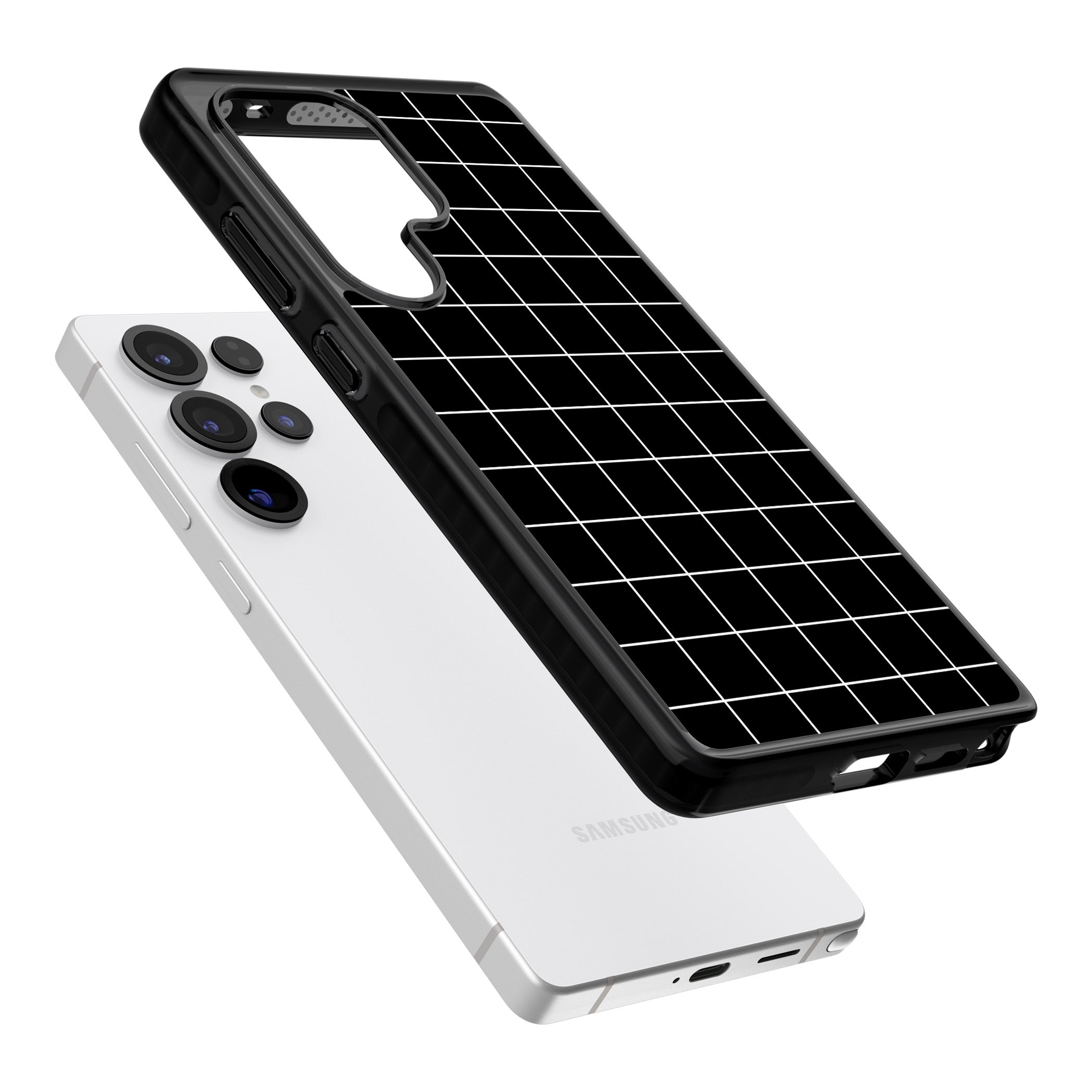 Minimalist Grid Pattern Black