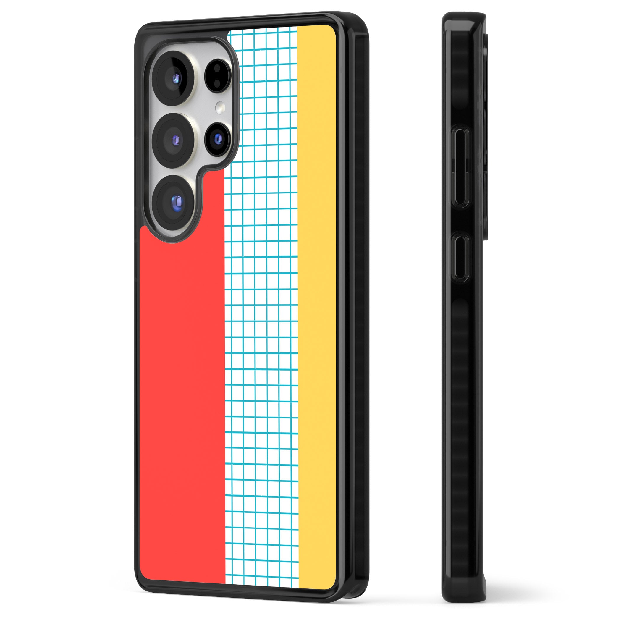 Abstract Grid Red, Blue, Yellow