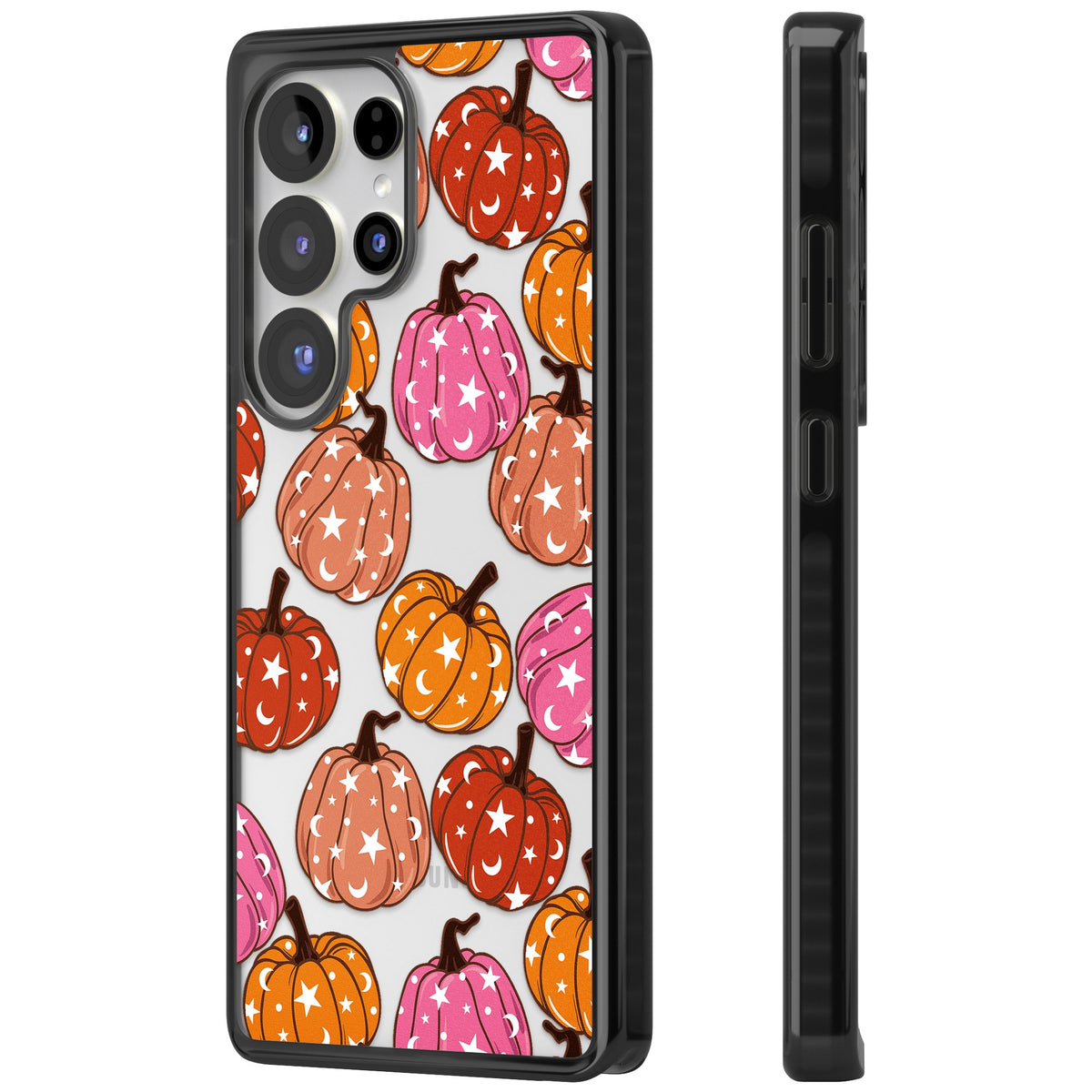 Pumpkin Starfall Pattern Samsung S25 Ultra / Samsung S26 Ultra Impact Black Phone Case side