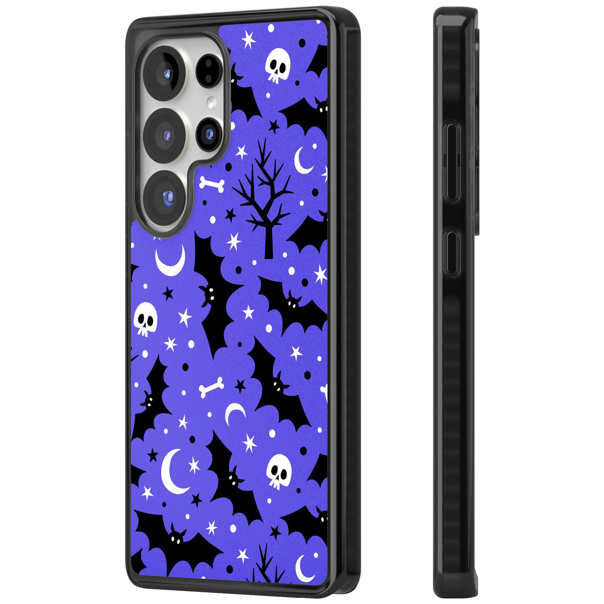 Bats N' Bones Pattern Samsung S25 Ultra / Samsung S26 Ultra Impact Black Phone Case side