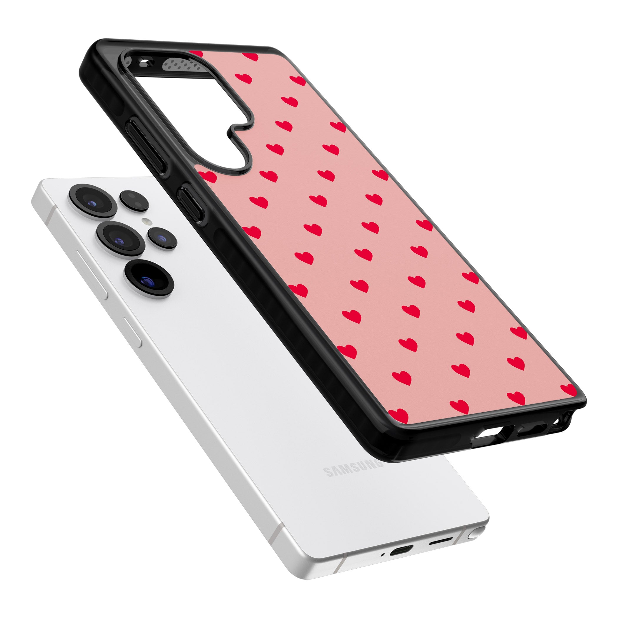 Small Heart Pattern: Red & Pink