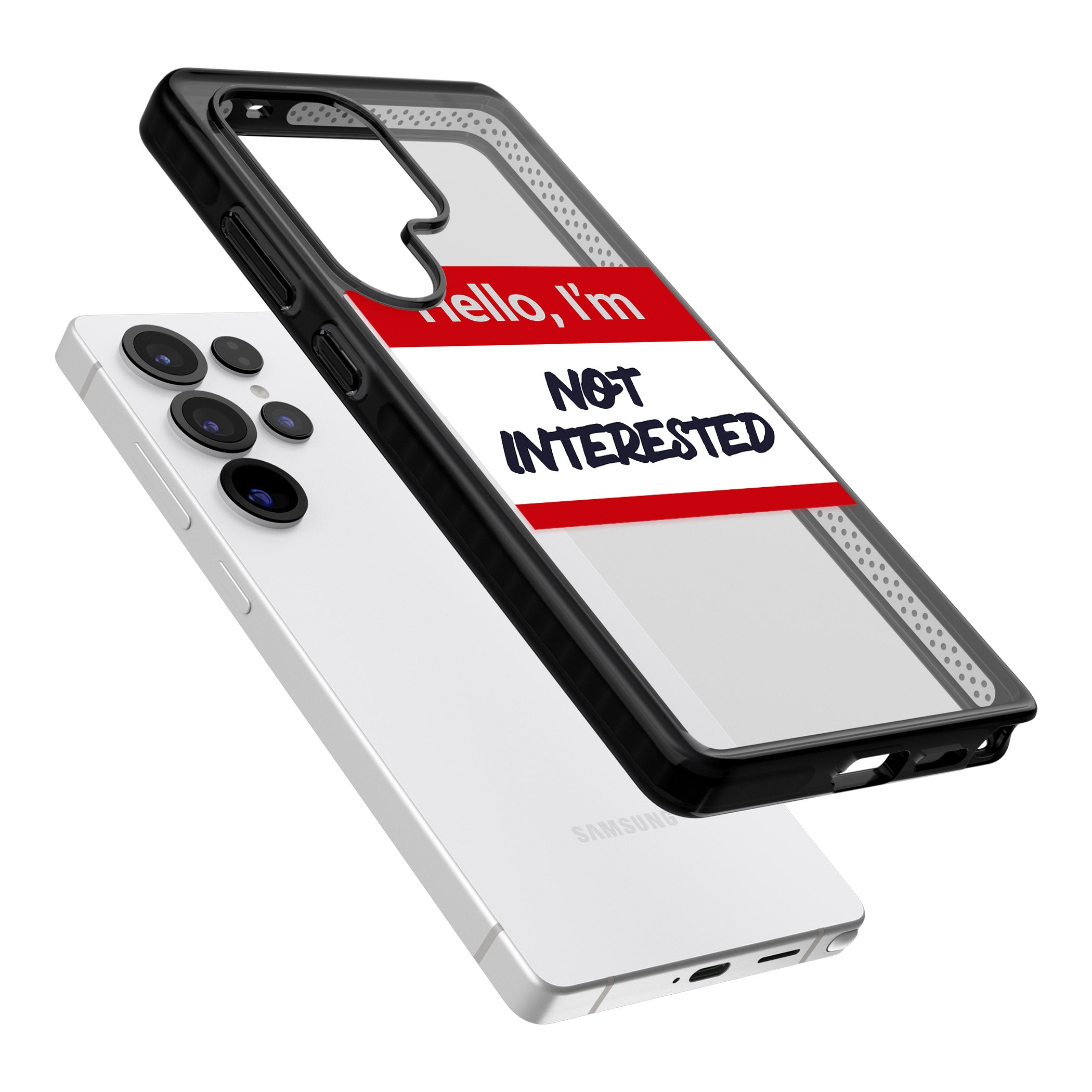 Funny Hello Name Tag Not Interested