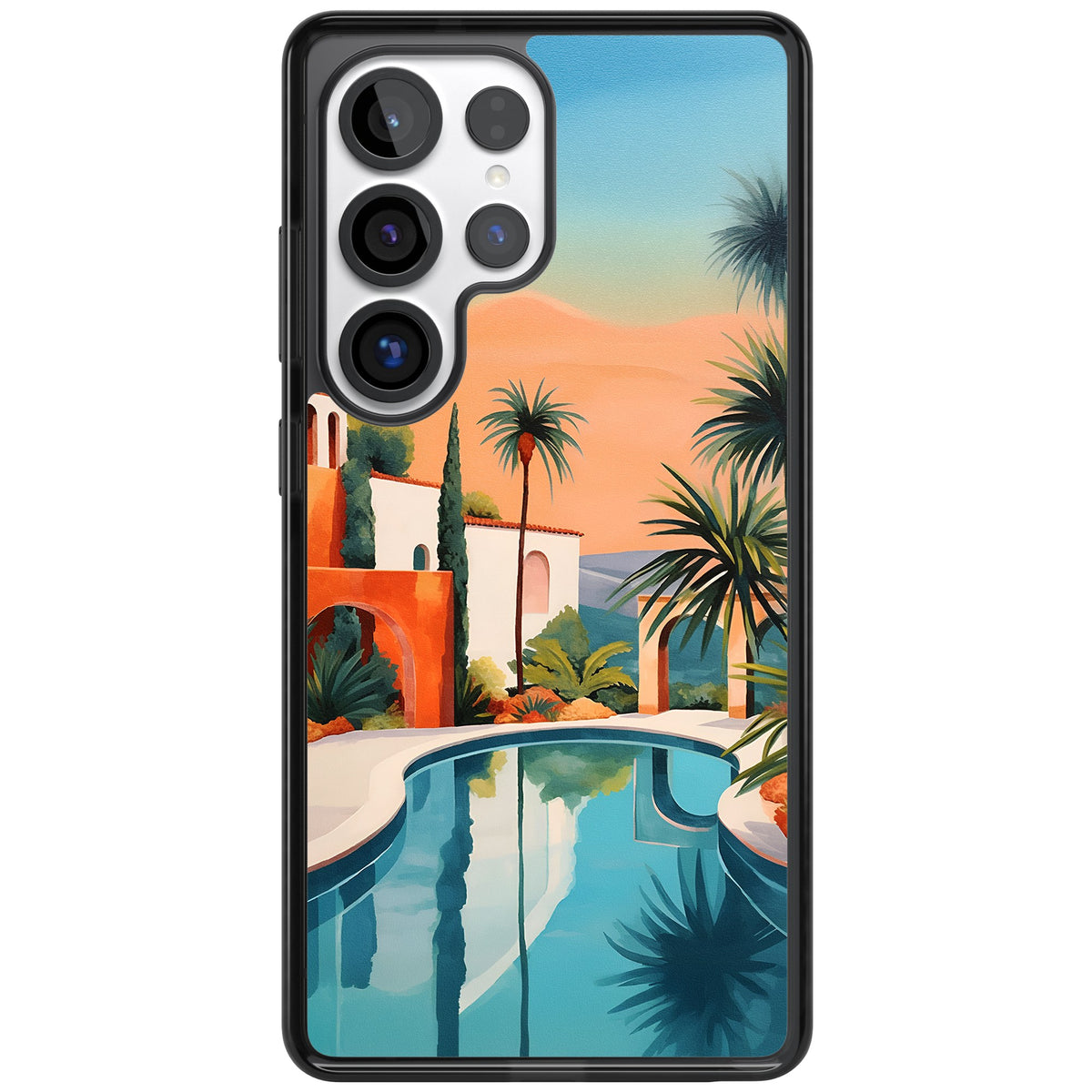 Villa Sunset Samsung S25 Ultra / Samsung S26 Ultra Impact Black Phone Case front
